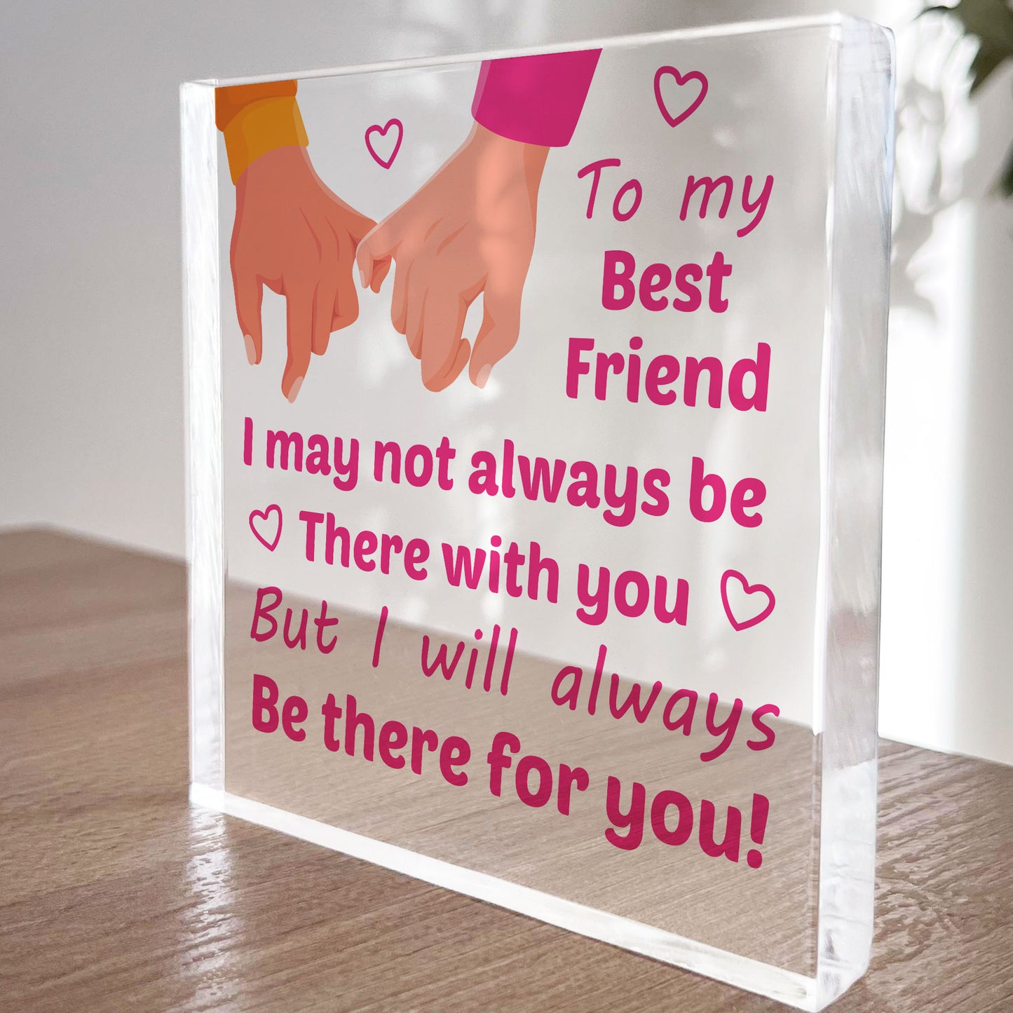 Best Friend Friendship Acrylic Plaque Gift For Christmas
