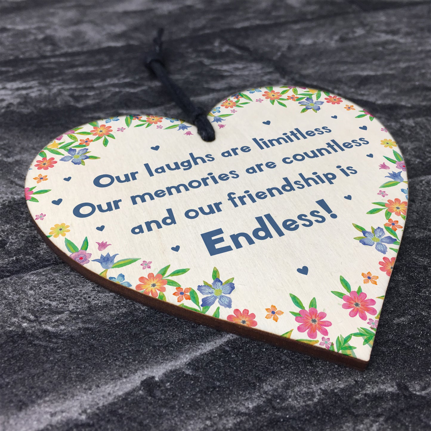 Special Friendship Gift Hanging Wooden Heart Birthday Christmas