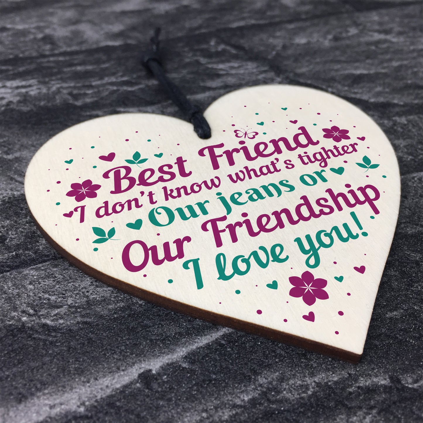 Christmas Gift For Best Friend Wooden Heart Keepsake Friendship