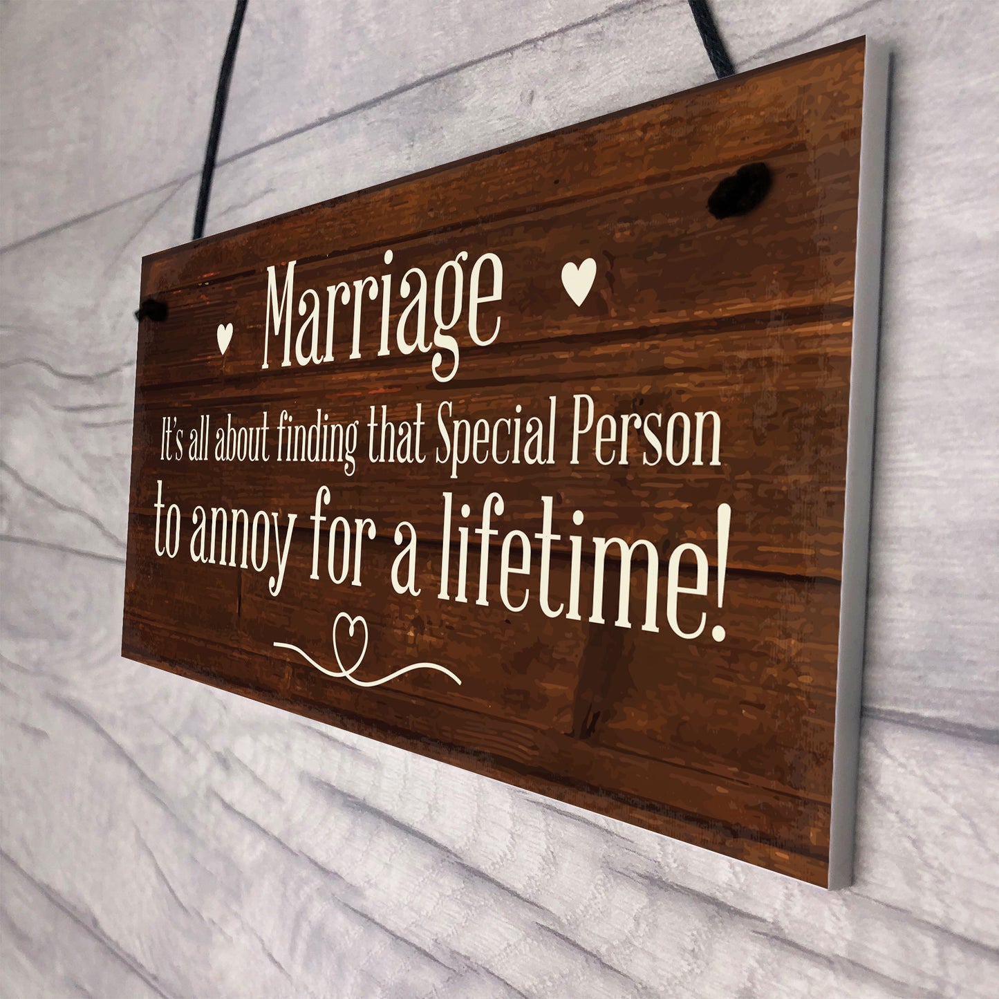Marriage Sign Hanging Wall Decor Anniversary Wedding Anniversary