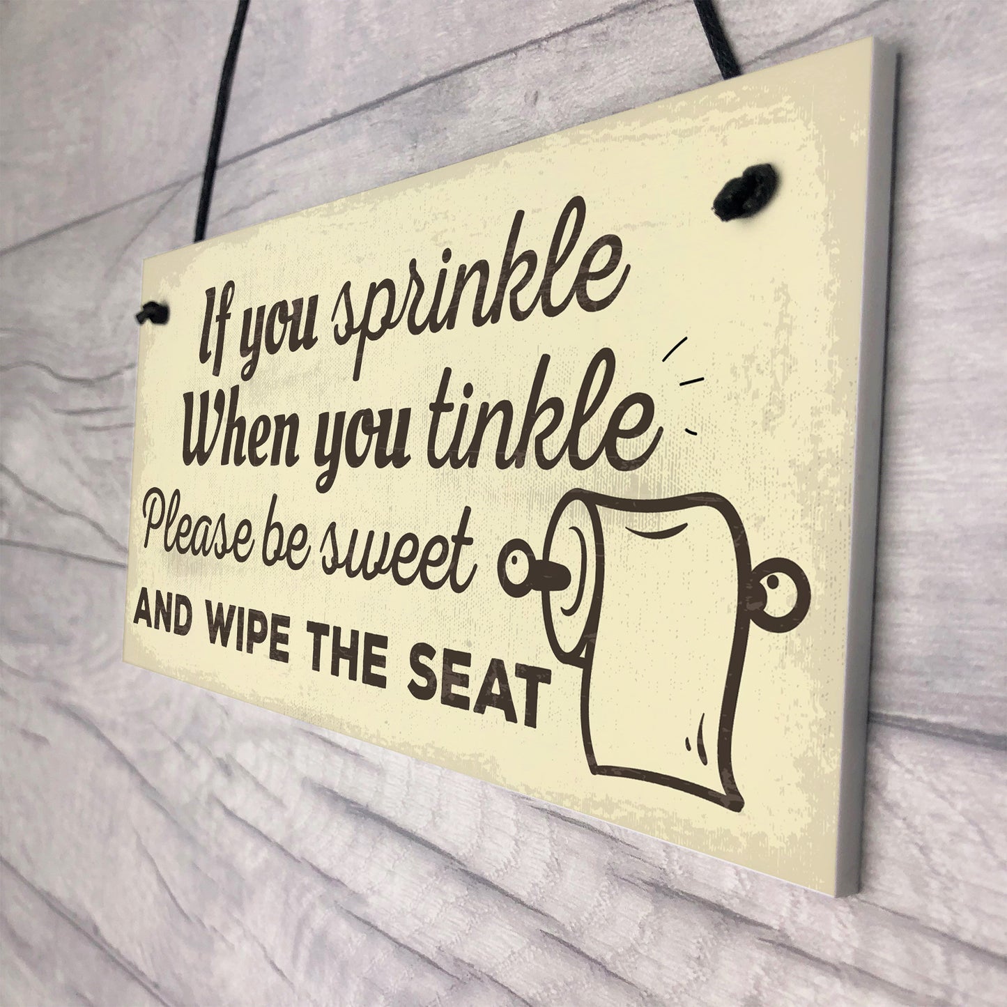 Funny Toilet Bathroom Sign For Door Hanging Plaque For House