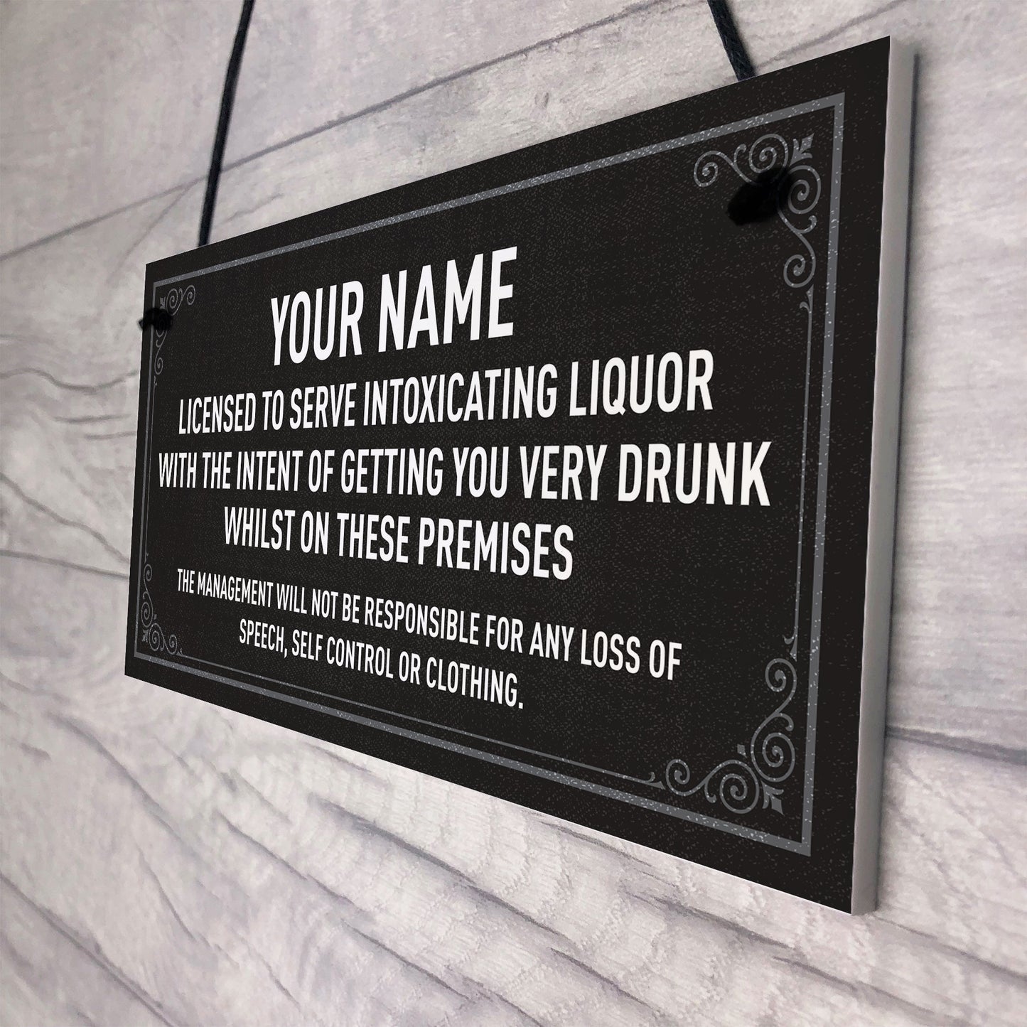 Home Bar Pub Personalised Decor Funny Landlord Sign Man Cave