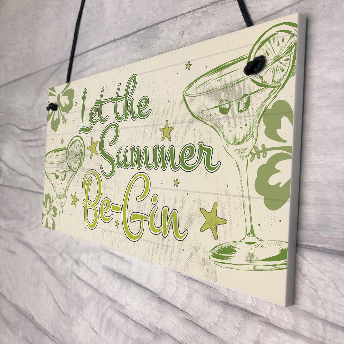 Funny Gin Sign Shabby Chic Home Bar Kitchen Alcohol Plaque