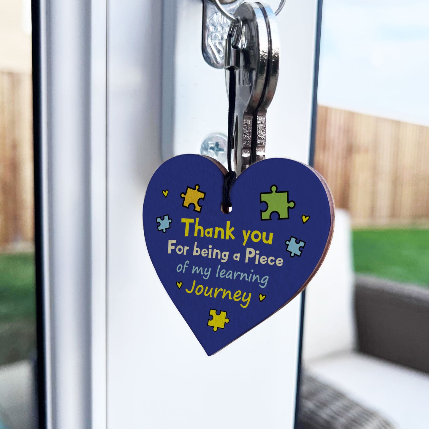 Thank You For Being A Piece In My Learning Journey Wood Keyring