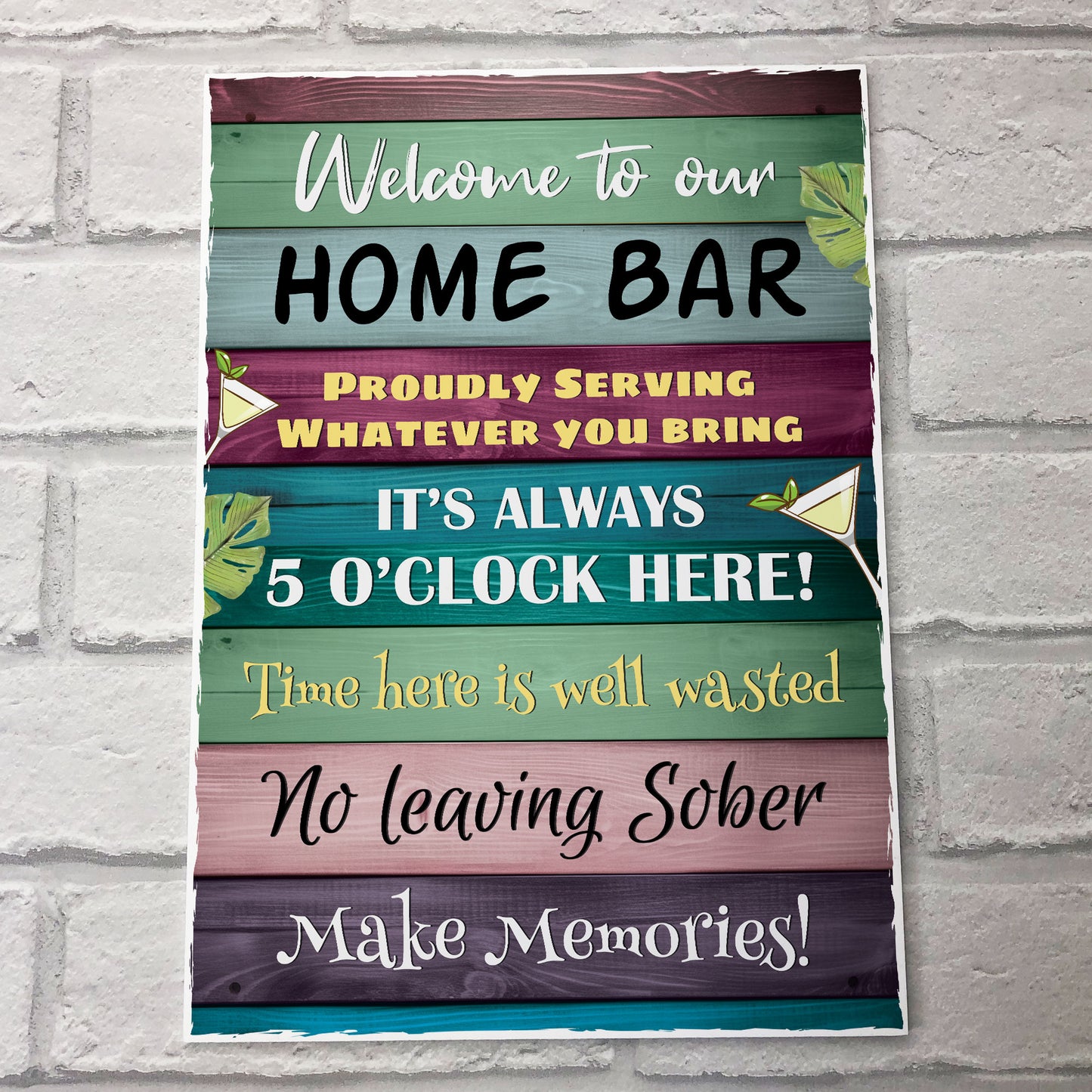 Bar Accessories for Home Pub Bar Welcome Sign Outside Garden