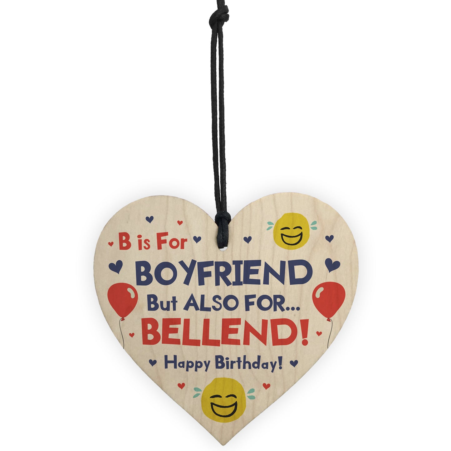 Funny Boyfriend Gift For Birthday Wood Heart And Card Joke Rude