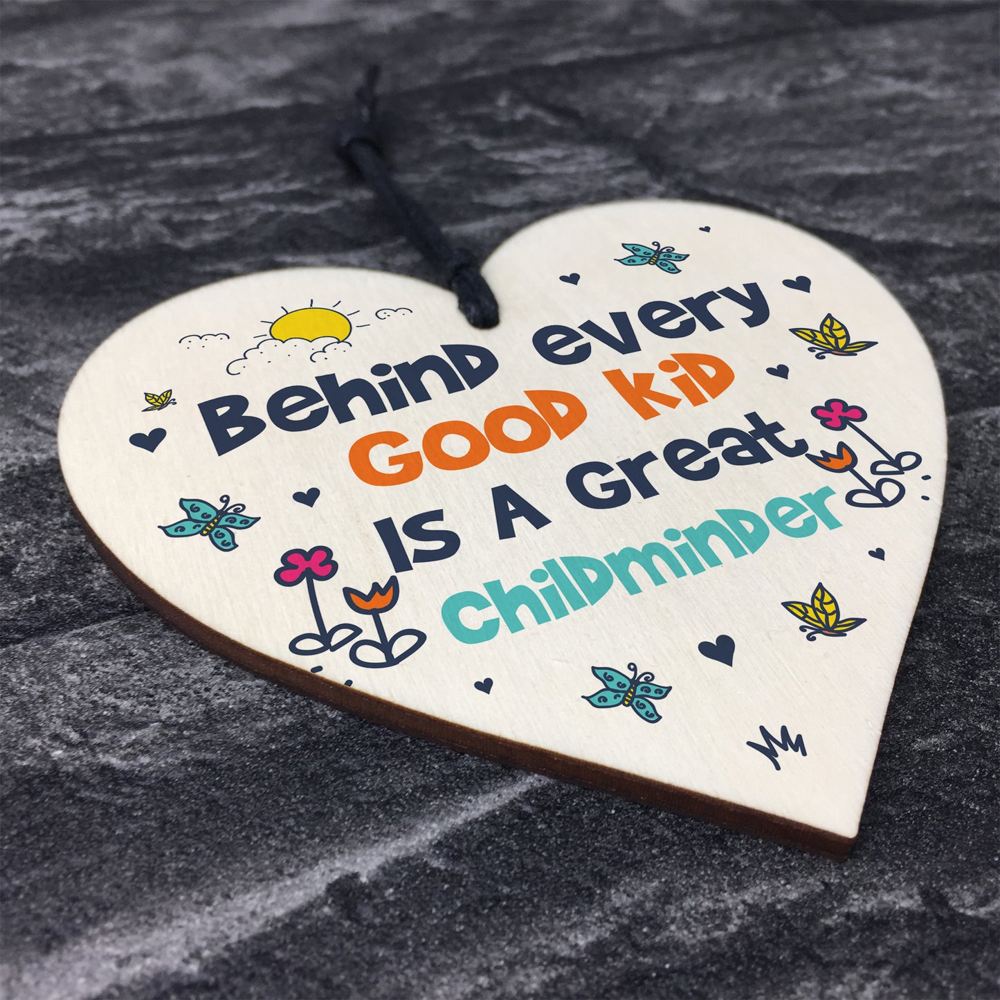 Great Childminder Gift Wooden Heart Thank You Gift Friendship