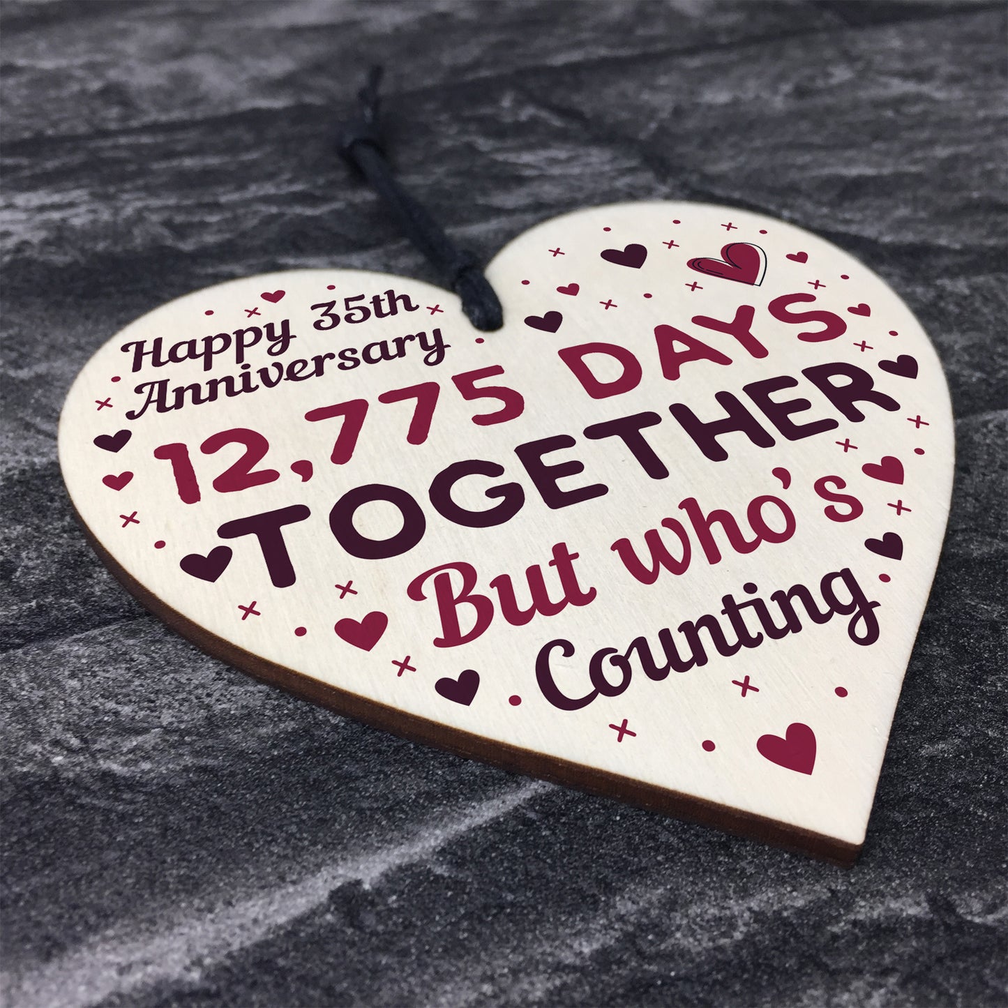 Handmade Wood Heart Gift To Celebrate 35th Anniversary Gifts
