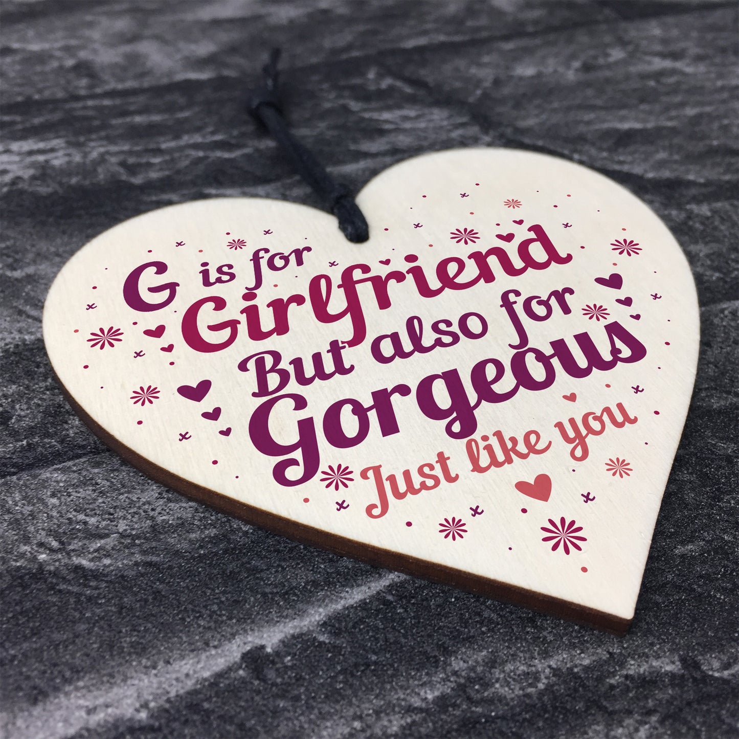 Girlfriend Boyfriend Gifts Wood Heart Relationship Anniversary
