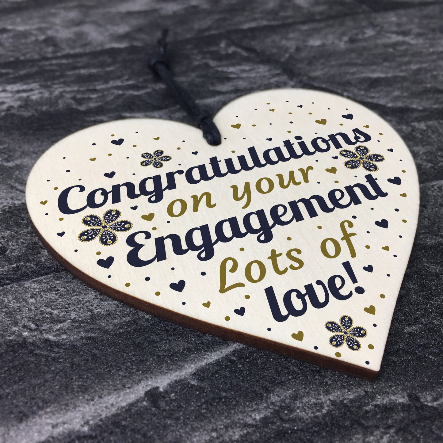 Engagement Gifts Card Wood Heart Wedding Gifts Party Decorations