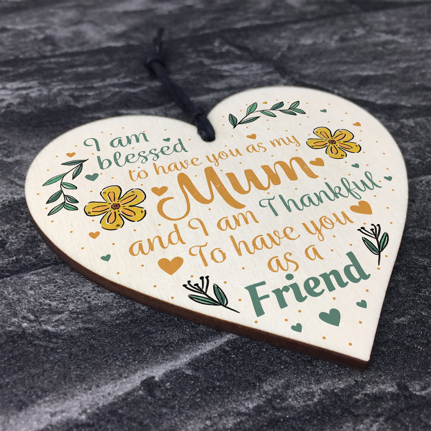 Gifts For Mum Mummy Gran Nanny Best Friend Plaque Wood Heart