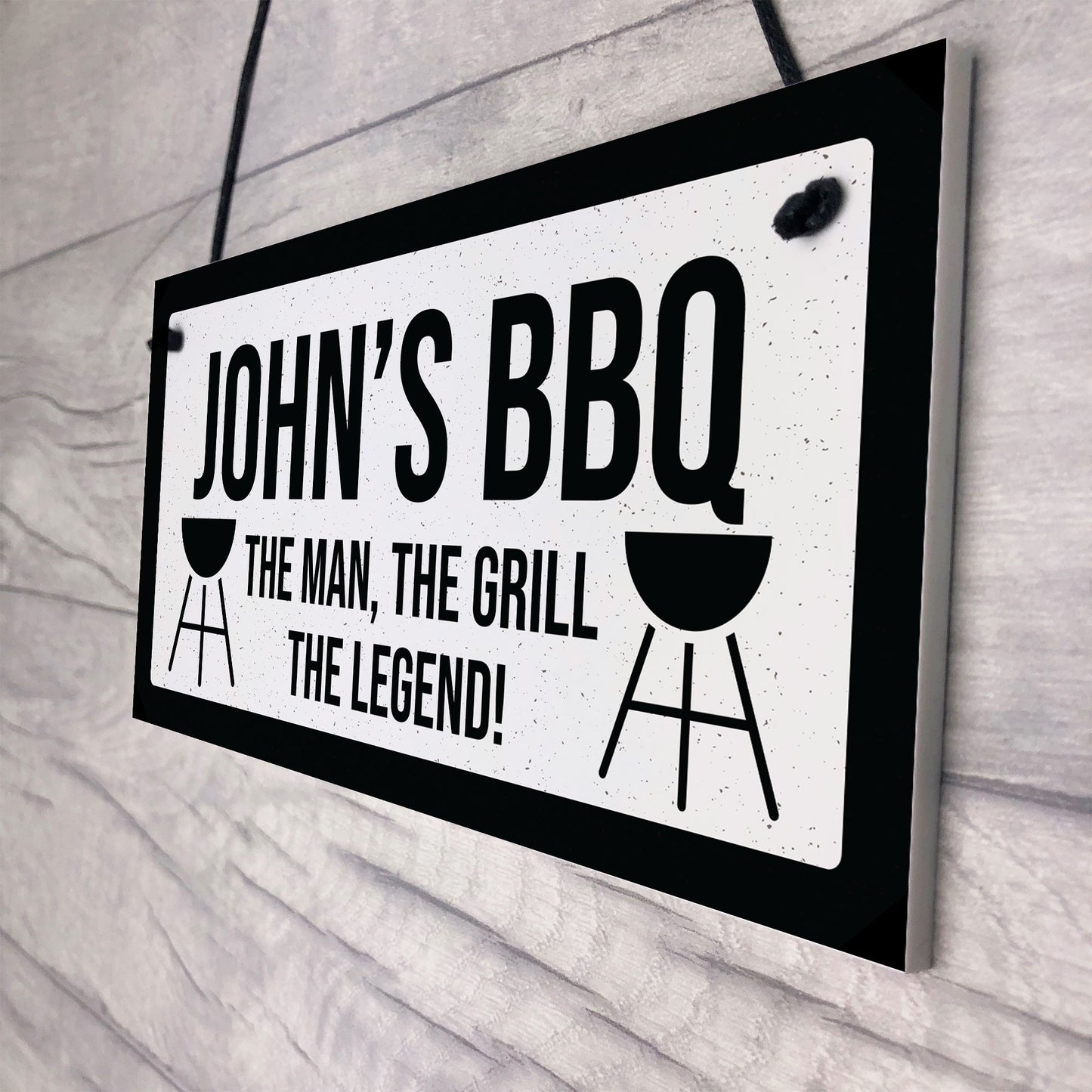 BBQ Sign For Outdoor Personalised Funny Garden Sign Gift For Men