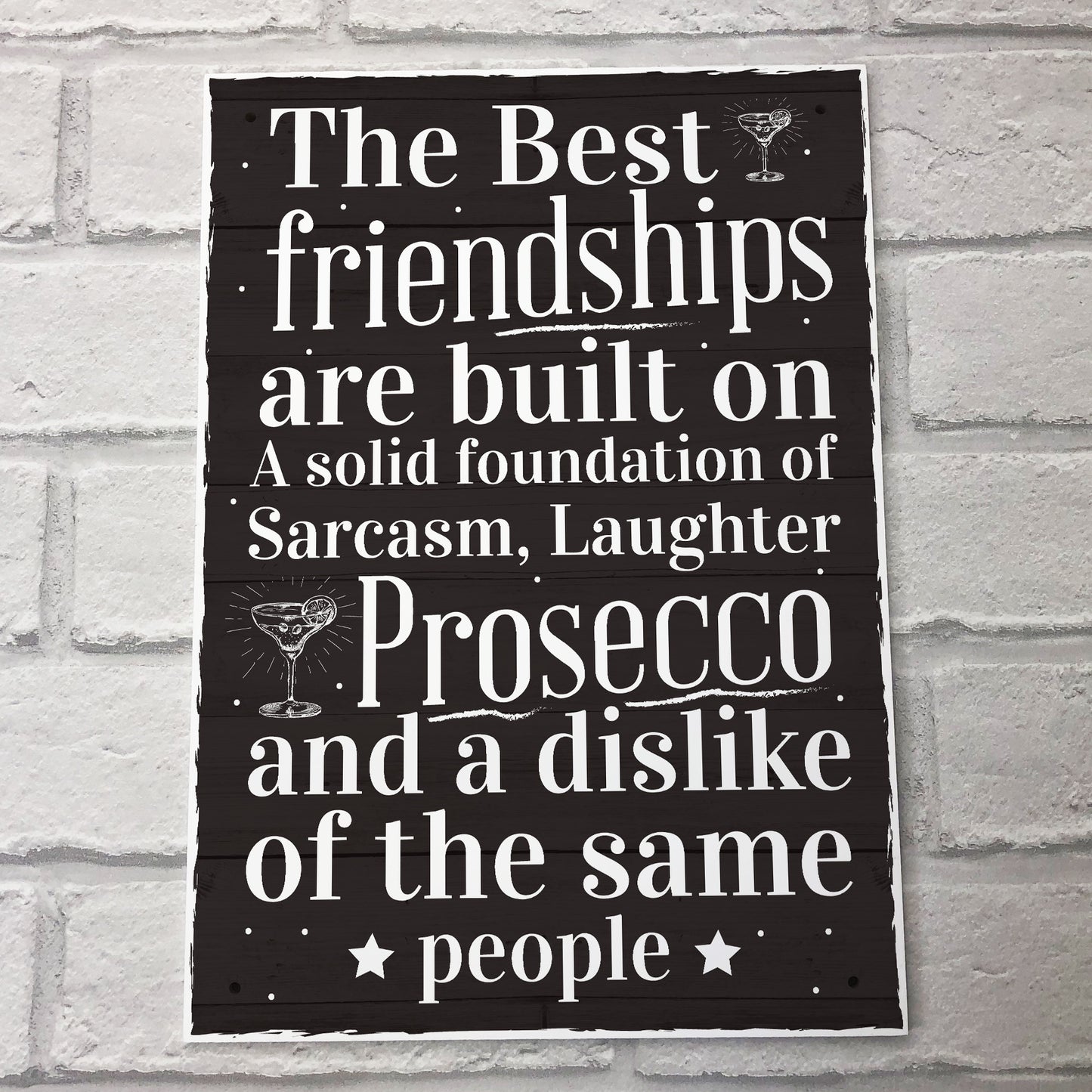 Friendship Sign Best Friend Prosecco Plaque Gifts For Women Her