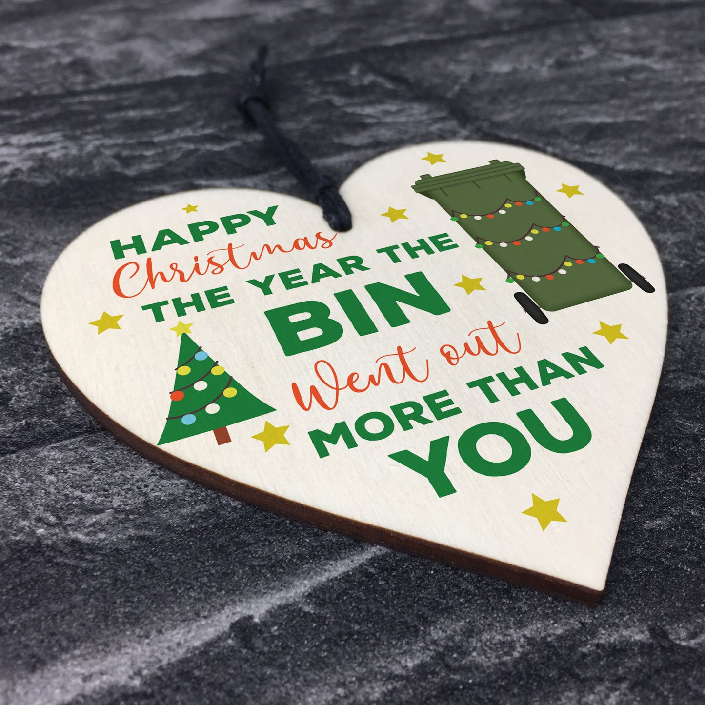 Funny Rude Christmas Gift Wood Heart Lockdown Memory Gift