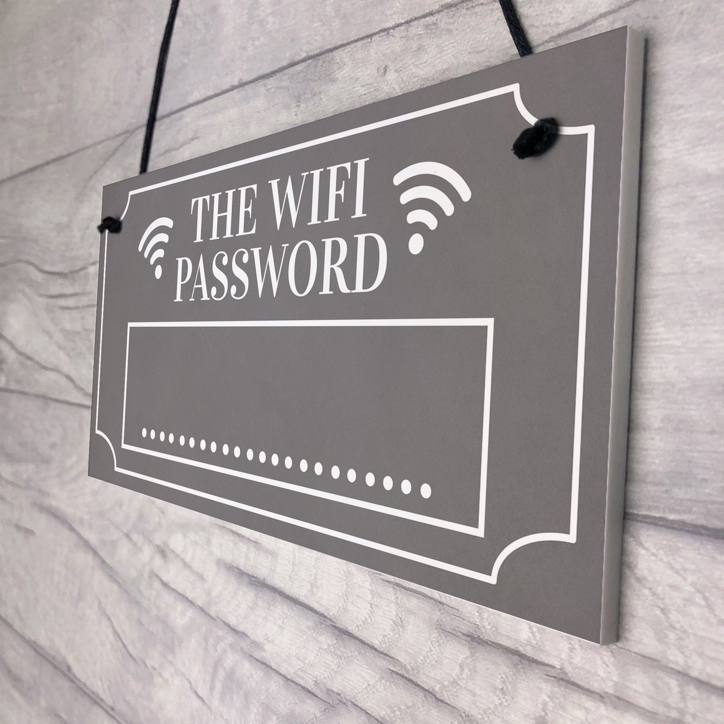 Grey Wifi Password Hanging Home Internet Decor Sign New Home