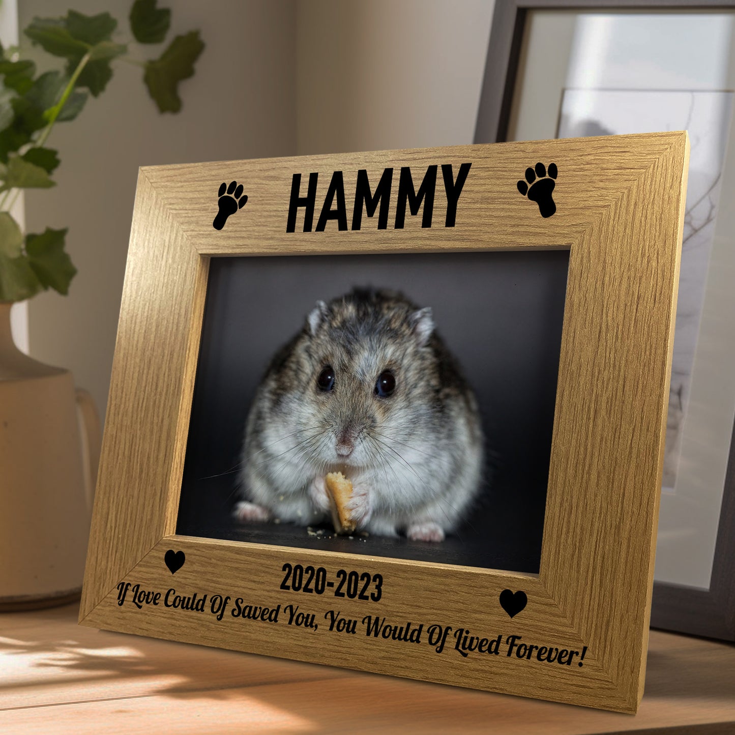 Personalised Hamster Memorial Photo Frame Pet Memorial Gift
