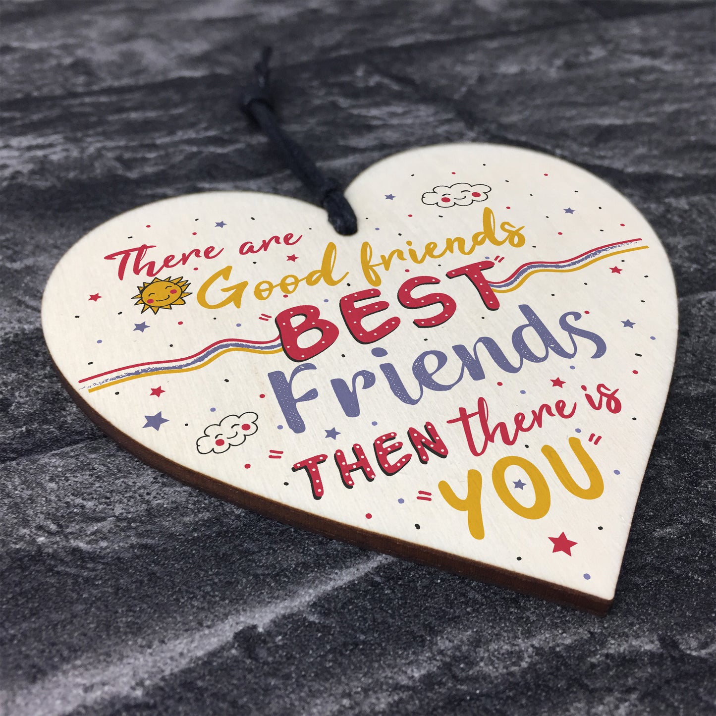 Christmas Gift For Best FRIEND Wood Heart Funny Friendship Gift