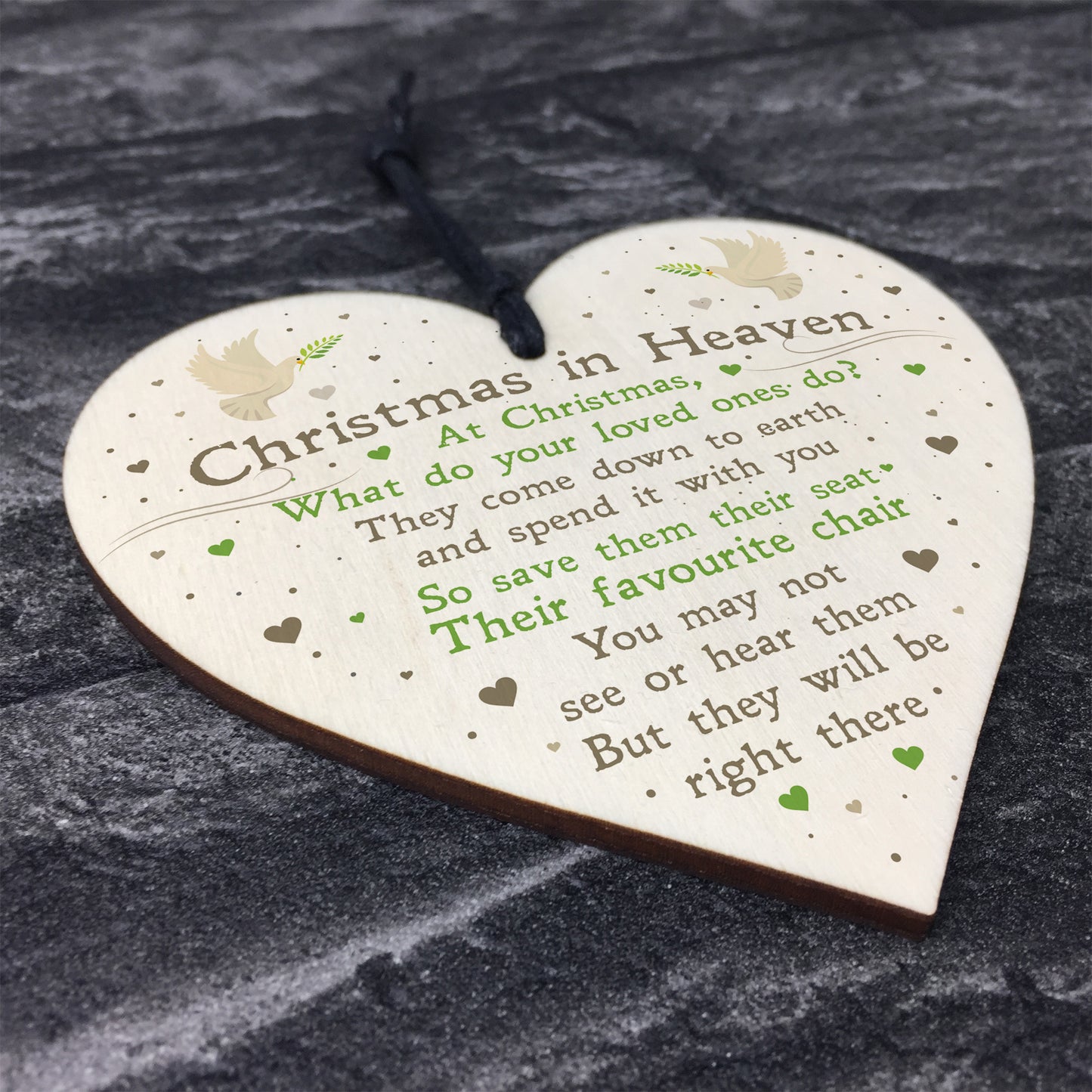 Christmas In Heaven Poem Xmas Tree Decoration Memorial Quote