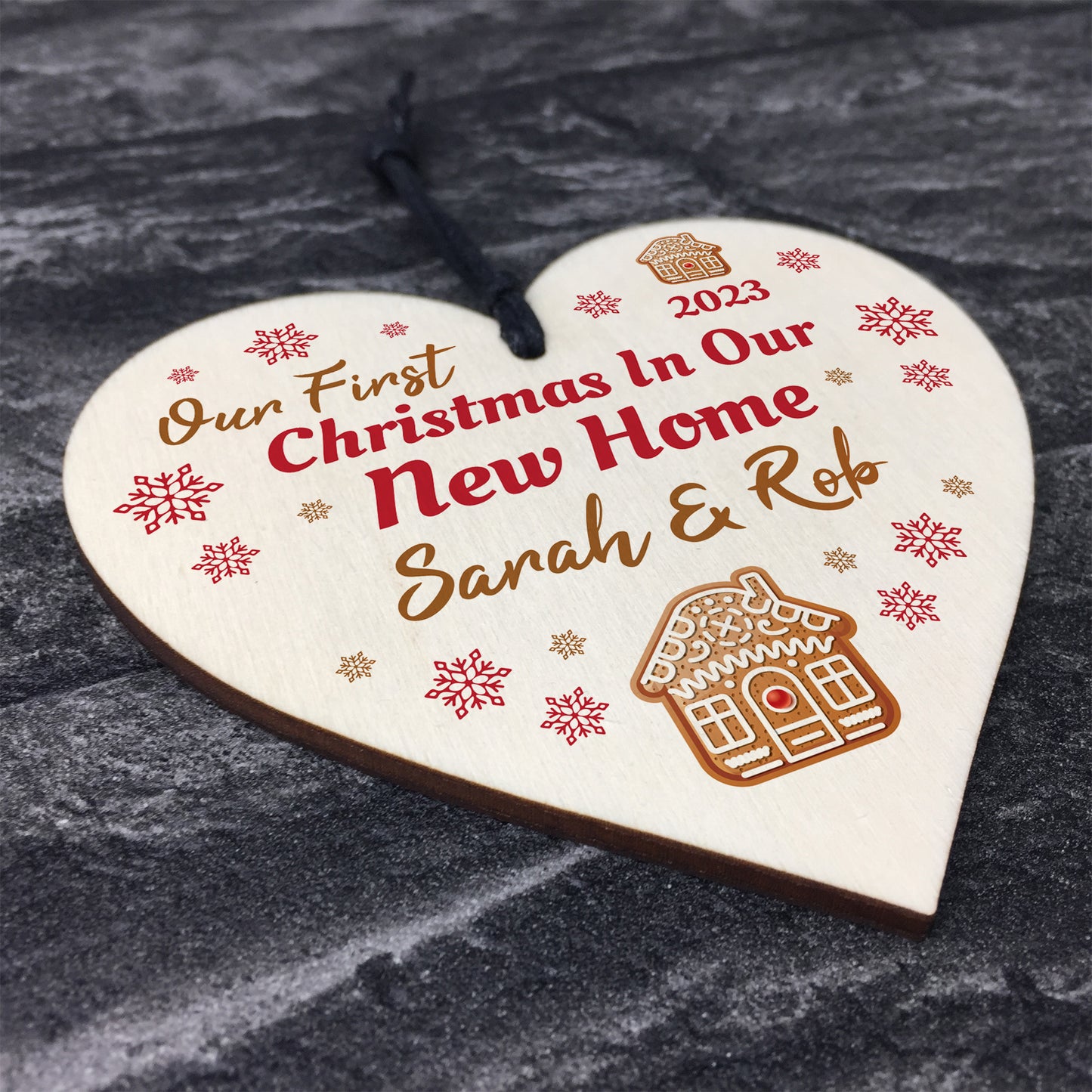 First Christmas In New Home PERSONALISED Tree Decoration Wood