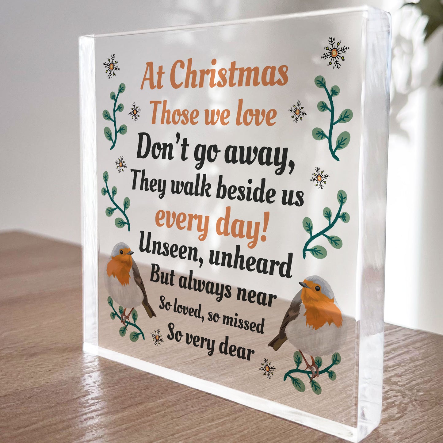 Christmas Memorial Remembrance Plaque Decoration For Mum Dad Nan