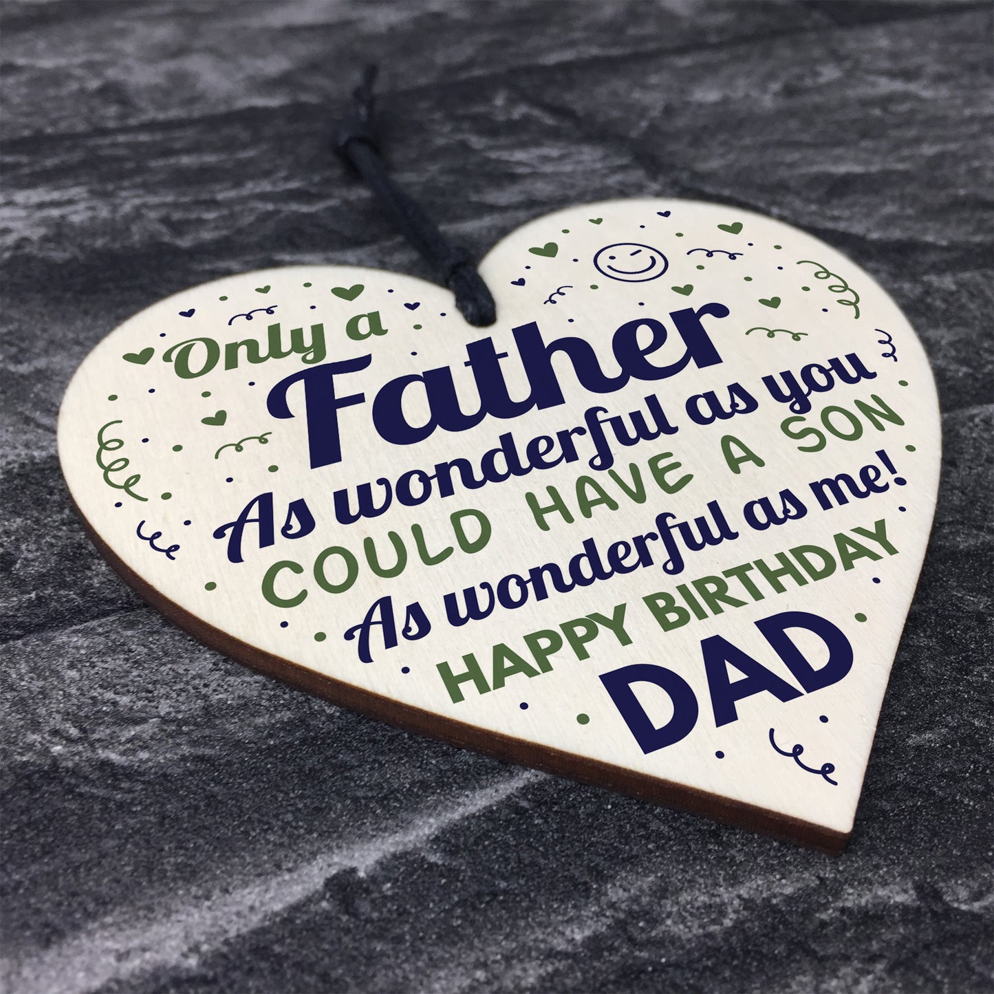 Dad Birthday Gifts From Daughter Wooden Heart Funny Gift