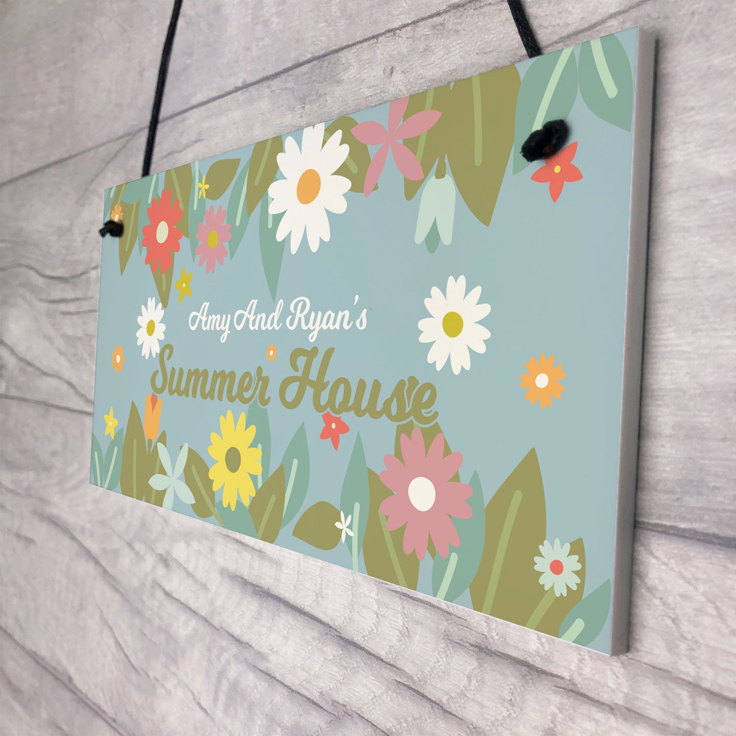 Summerhouse Decor Personalised Hanging Door Sign Garden Plaque