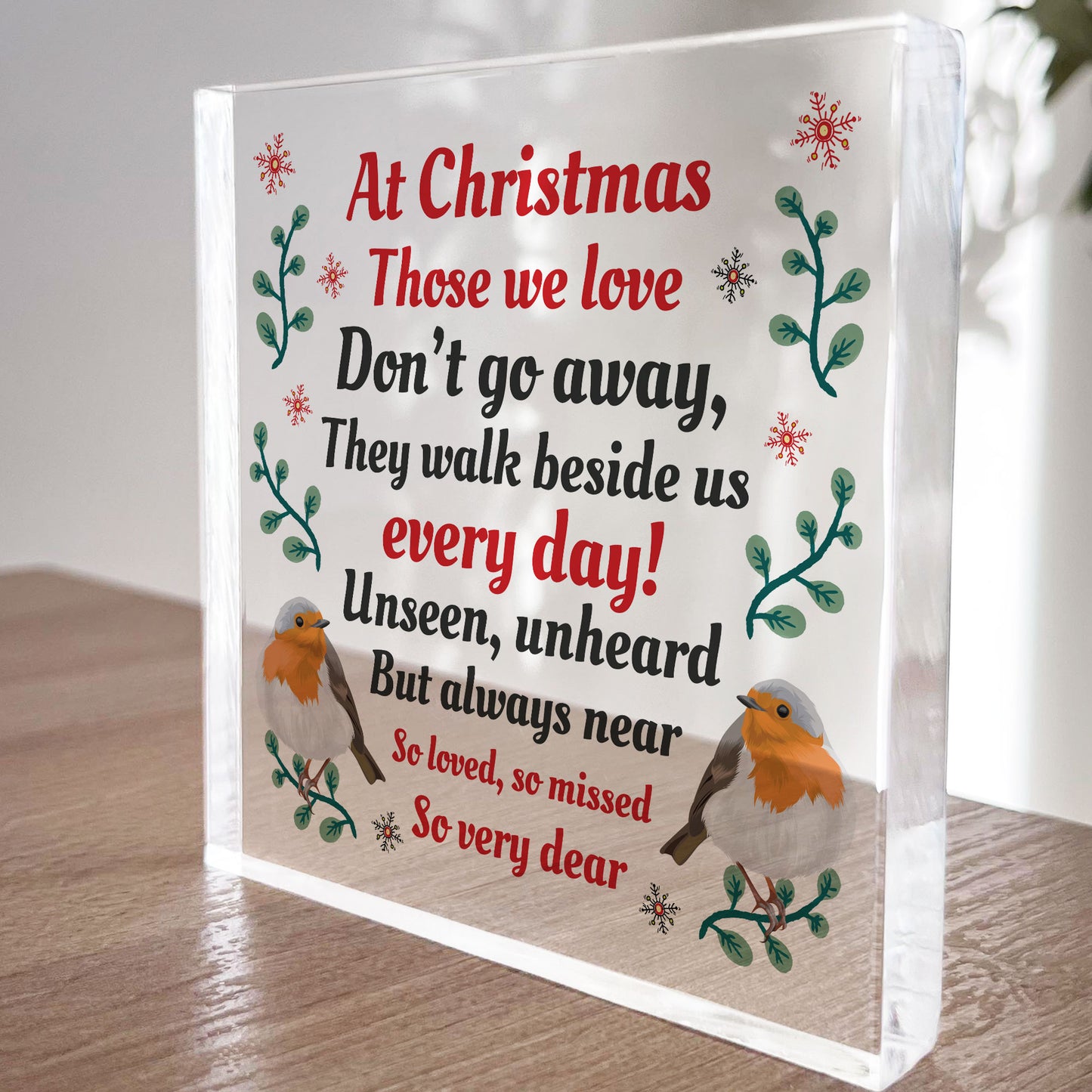 Memorial Remembrance Christmas Plaque In Loving Memory