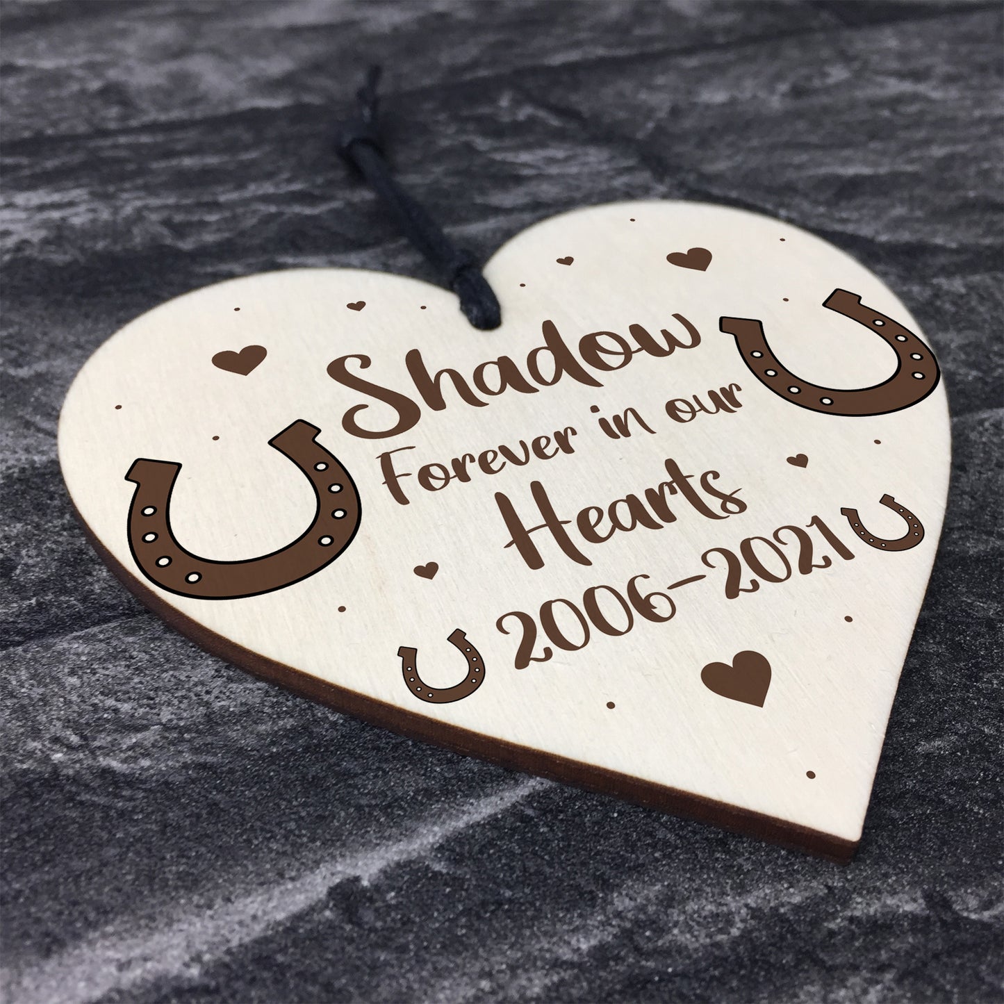 Memorial Bauble For Horse Heart Personalised Christmas Decor