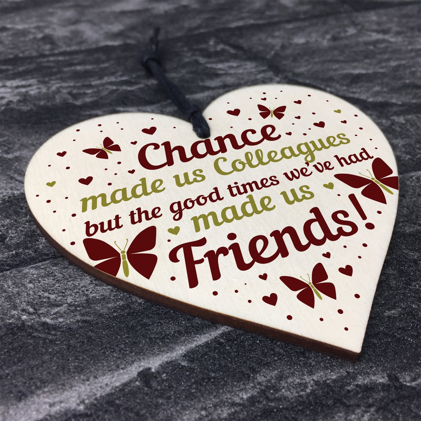 Colleague Leaving Gifts Wooden Heart Work Colleague Friendship