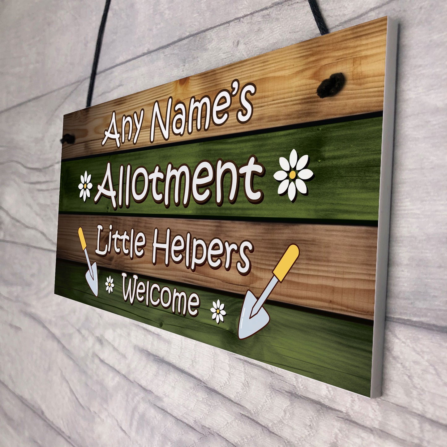 Allotment Sign Personalised Hanging Sign For Garden Summerhouse