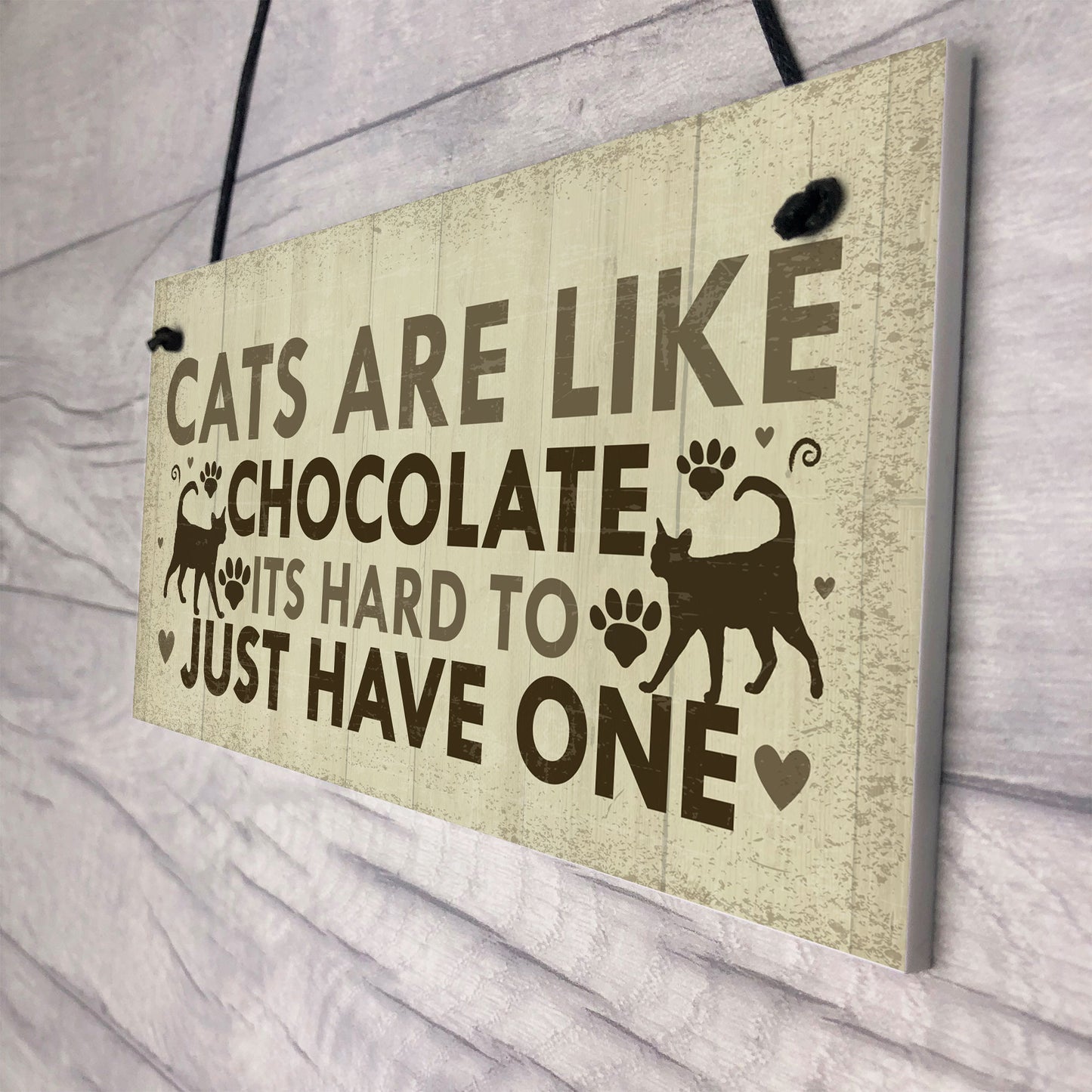 Funny CAT Sign For Home Shabby Chic Wall Door Funny Pet Plaque