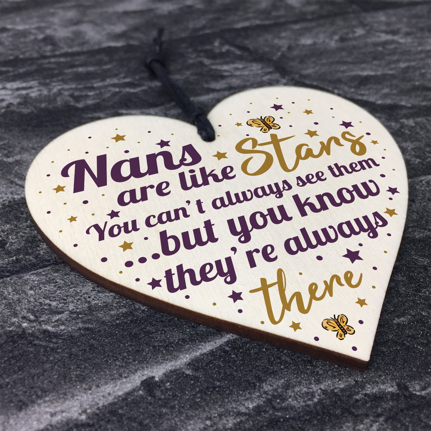 Nan Gift For Christmas Birthday Heart Plaque Keepsake THANK YOU