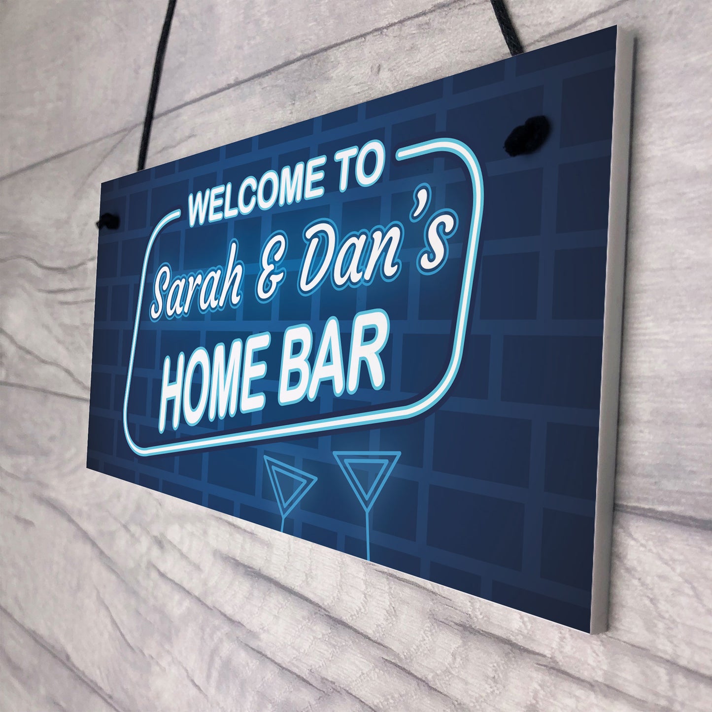 Home Bar Personalised Hanging Sign For Man Cave Home Bar