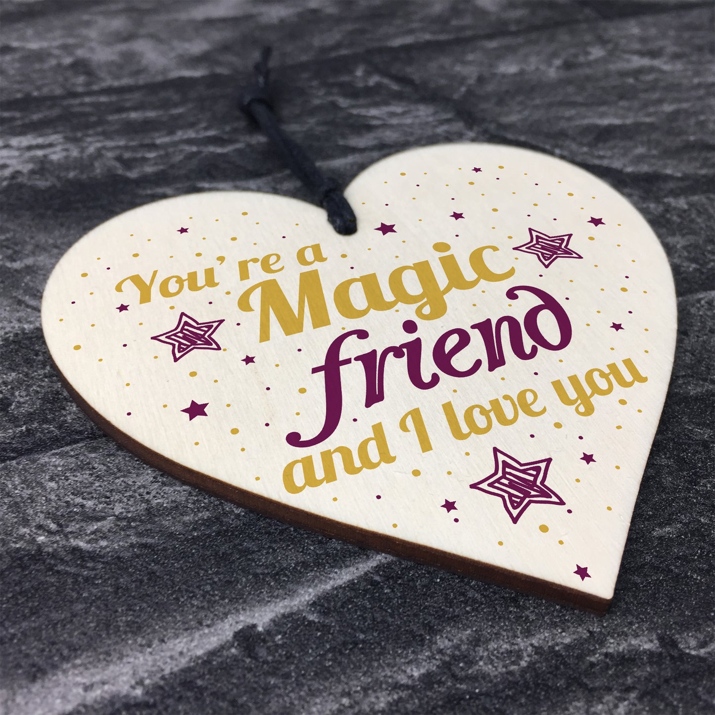 FRIEND Sign Inspirational Wooden Heart Plaque Friendship Gift