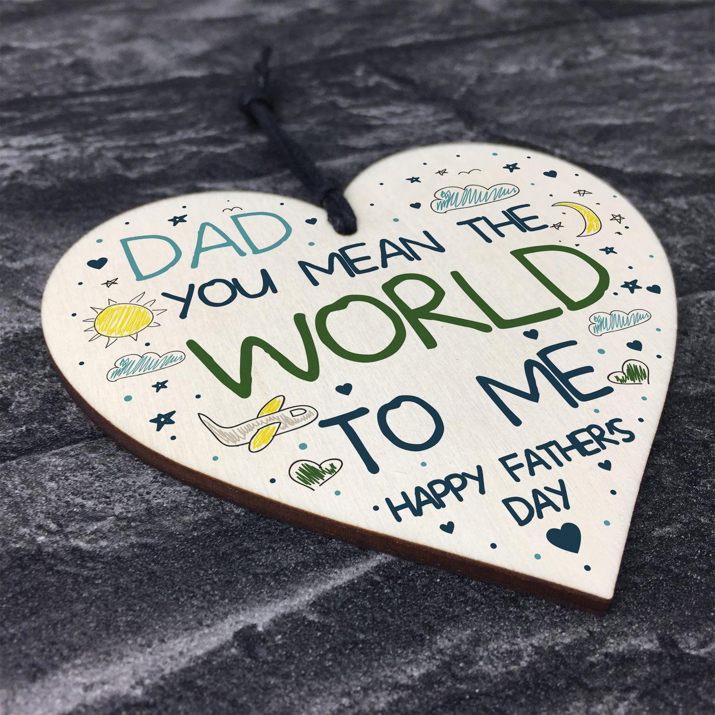 FATHERS DAY GIFTS Wooden Heart Dad Daddy Gift From Daughter