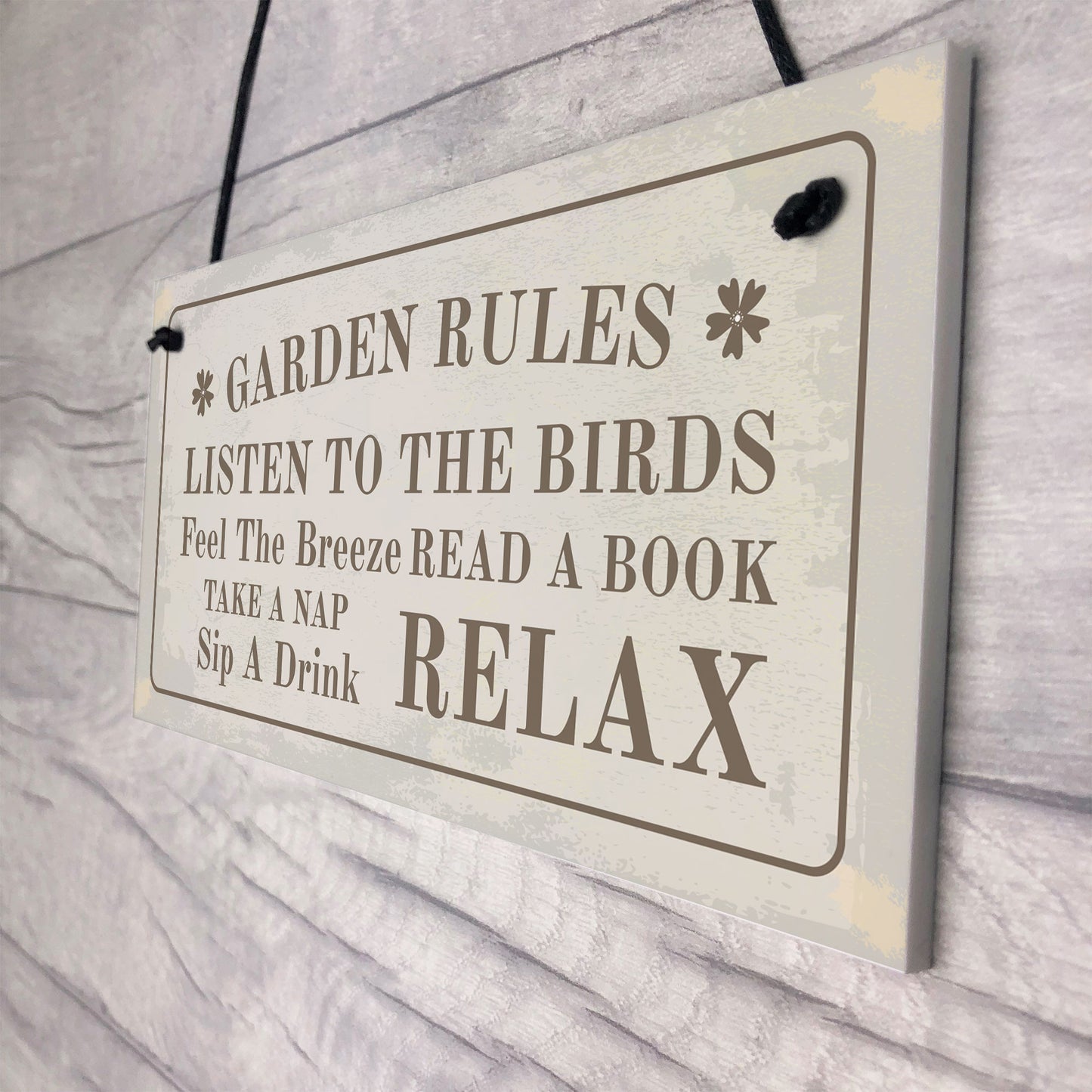 Hanging Garden Rules Sign For Garden Shed Wall Sign Home Decor