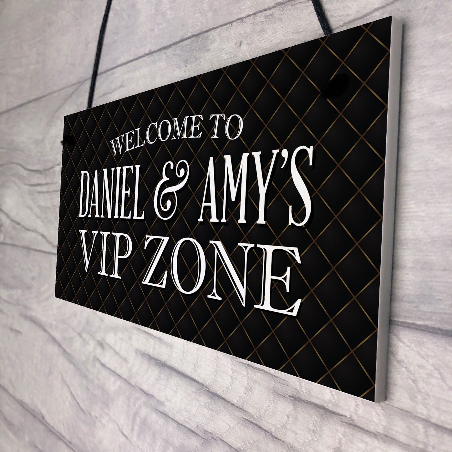 VIP ZONE Sign Personalised Hanging Garden Home Bar Pub Sign