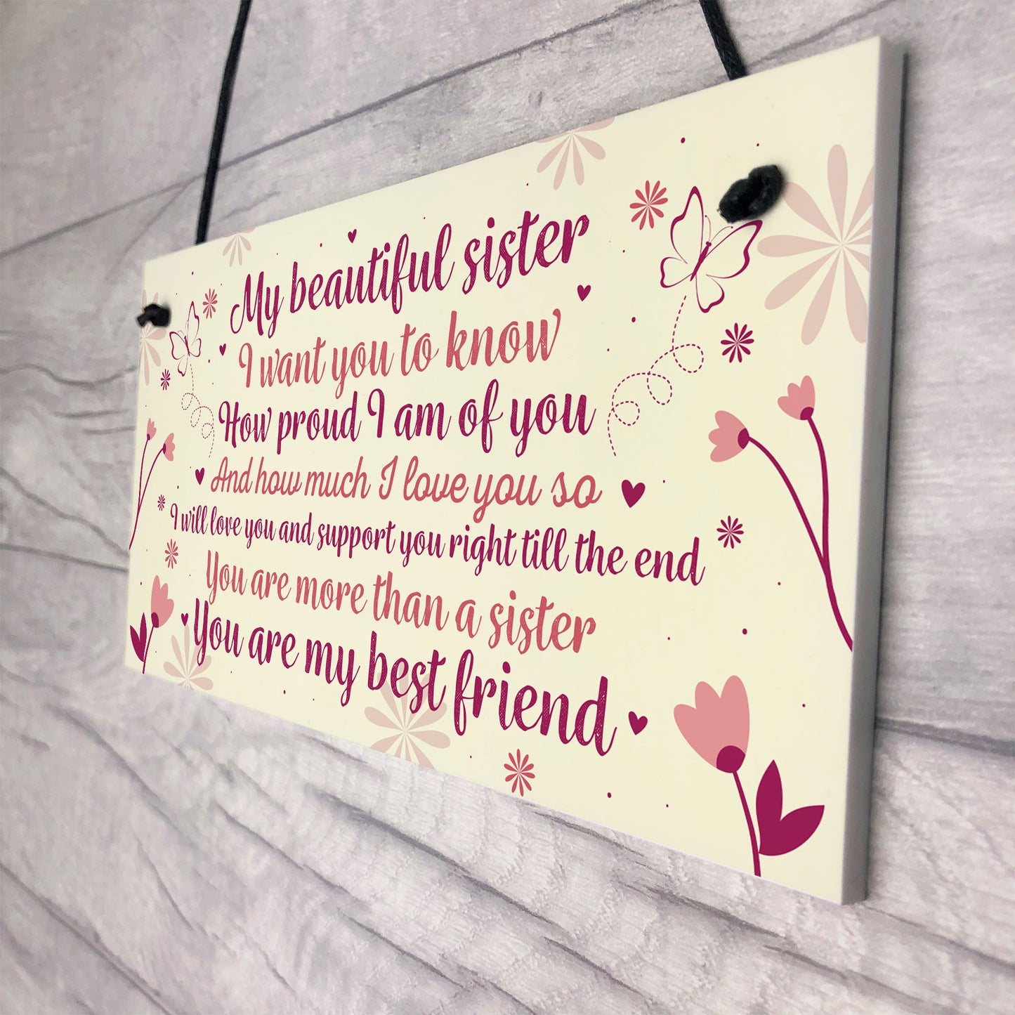 Sister Birthday Card Gift Plaque Sister Gifts For Christmas Sign