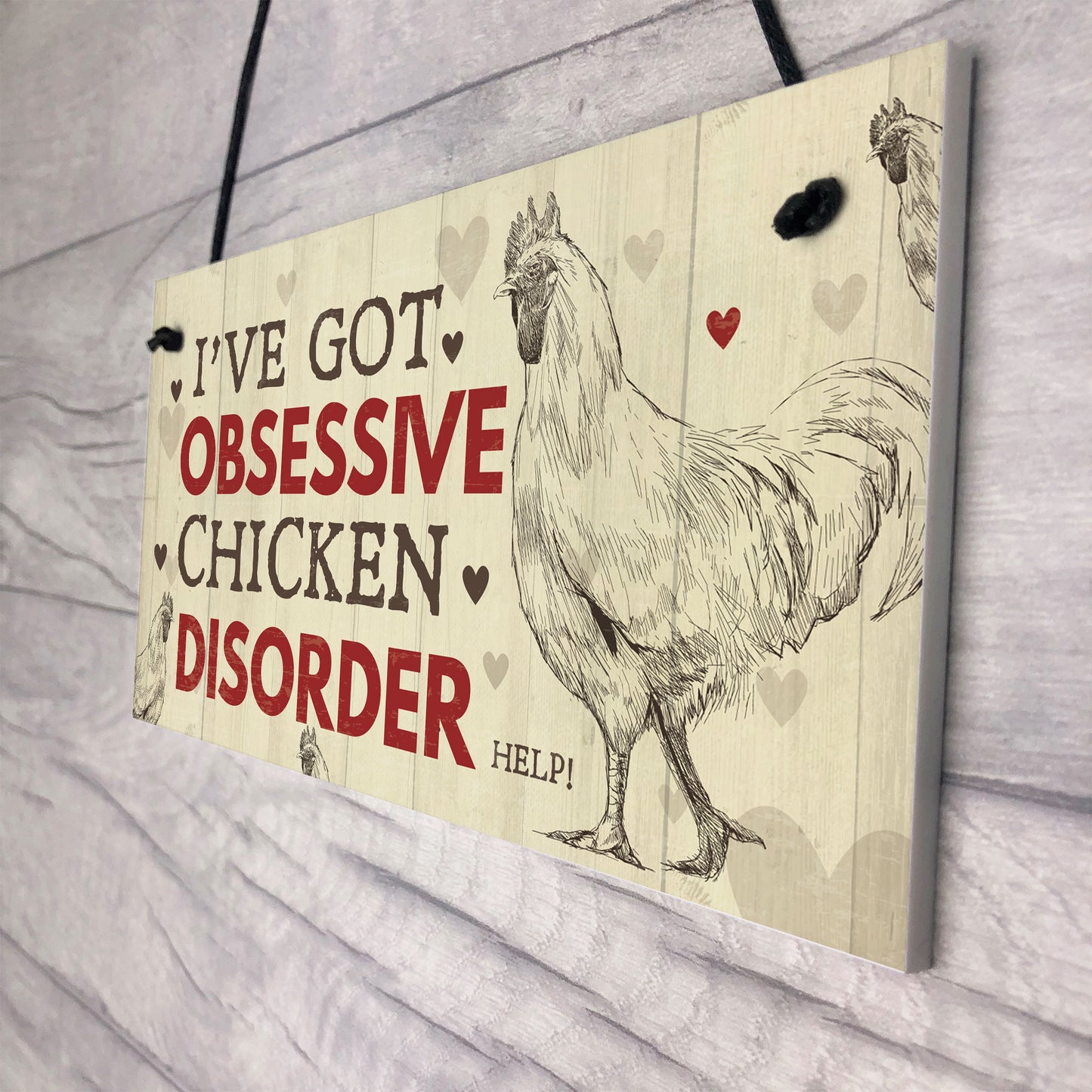 Novelty Chicken Sign Rooster Funny Chicken Coop Hen House Plaque