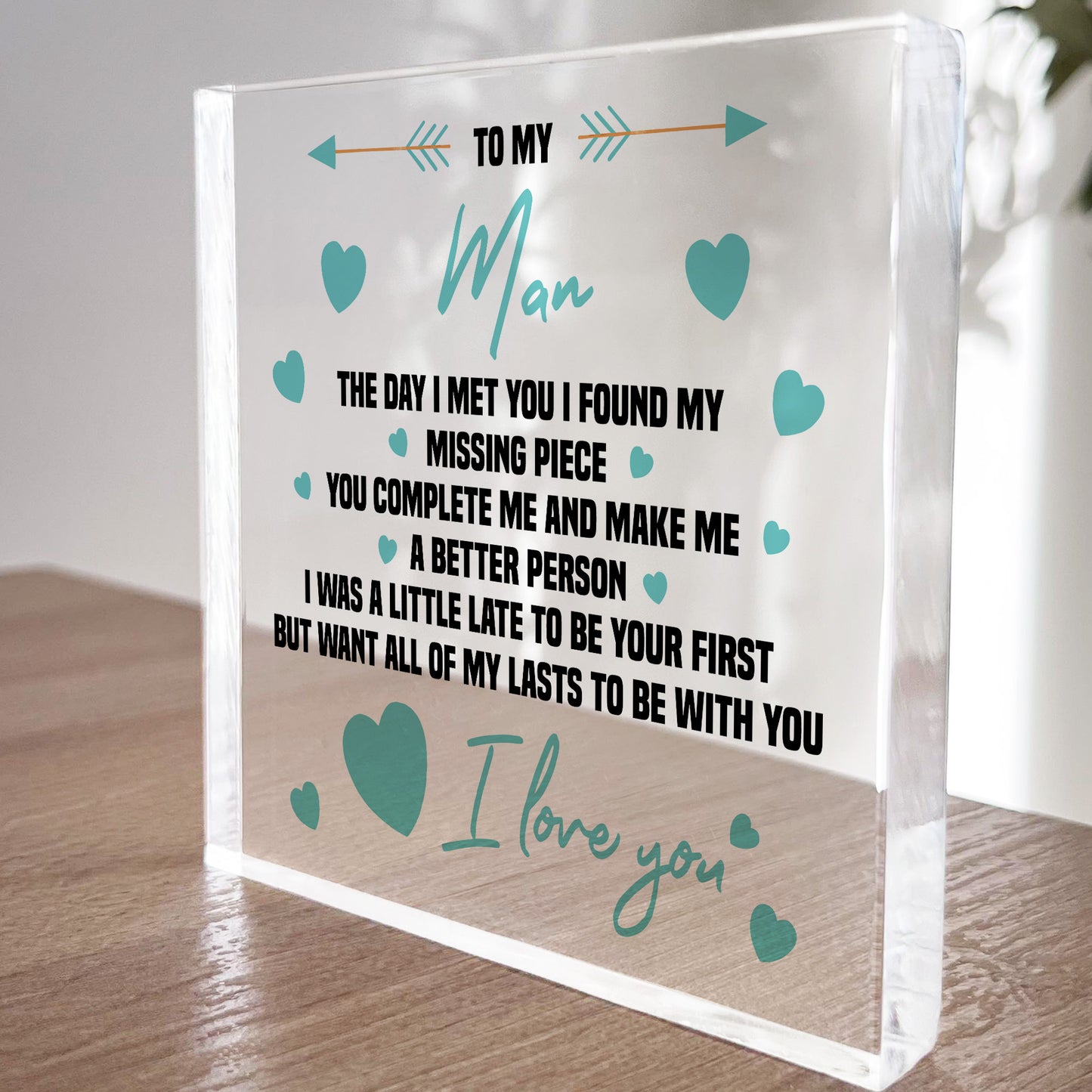 Gift For Husband Boyfriend Acrylic Block Birthday Gift For Him