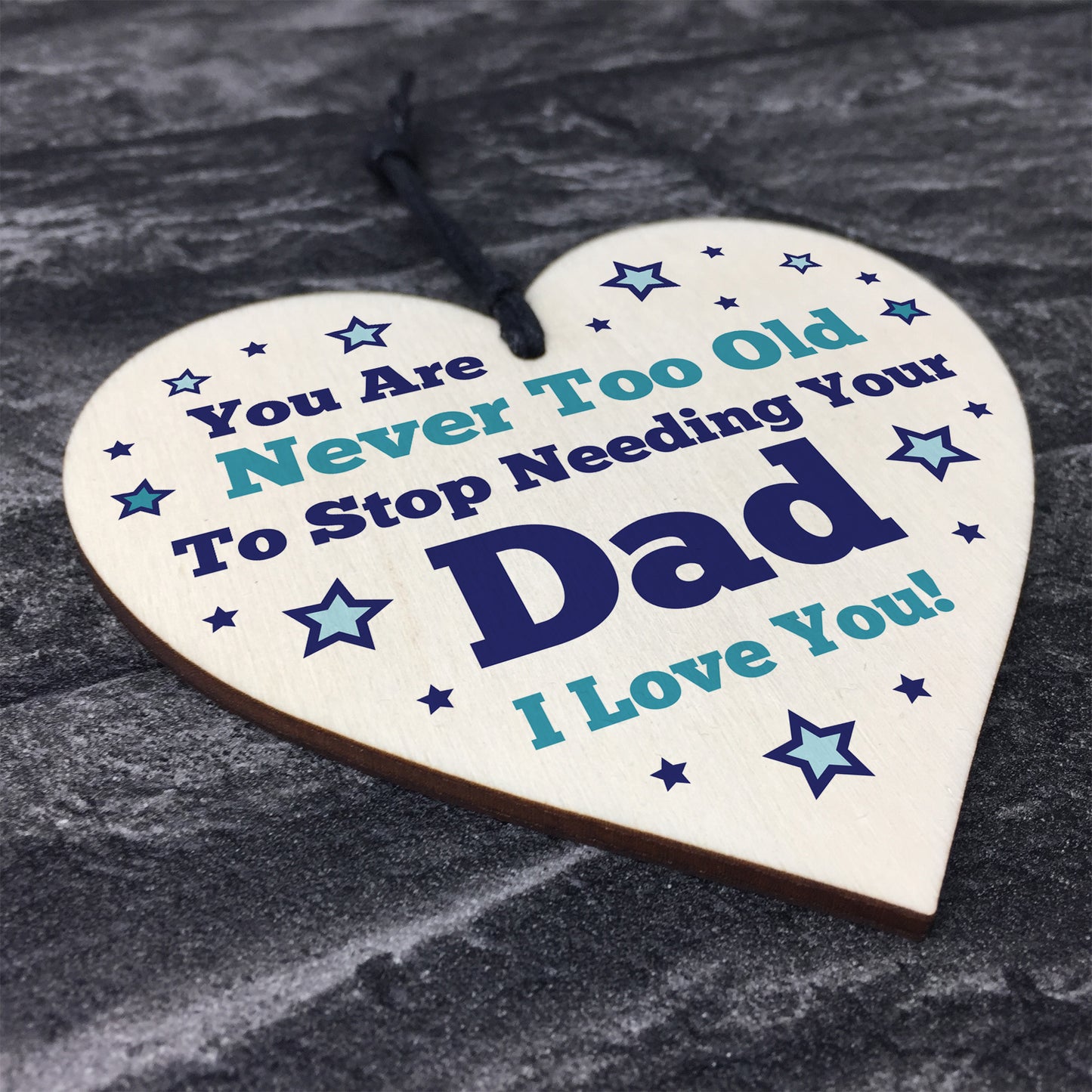 Dad Gift For Birthday Fathers Day Wood Heart Thank You Gift