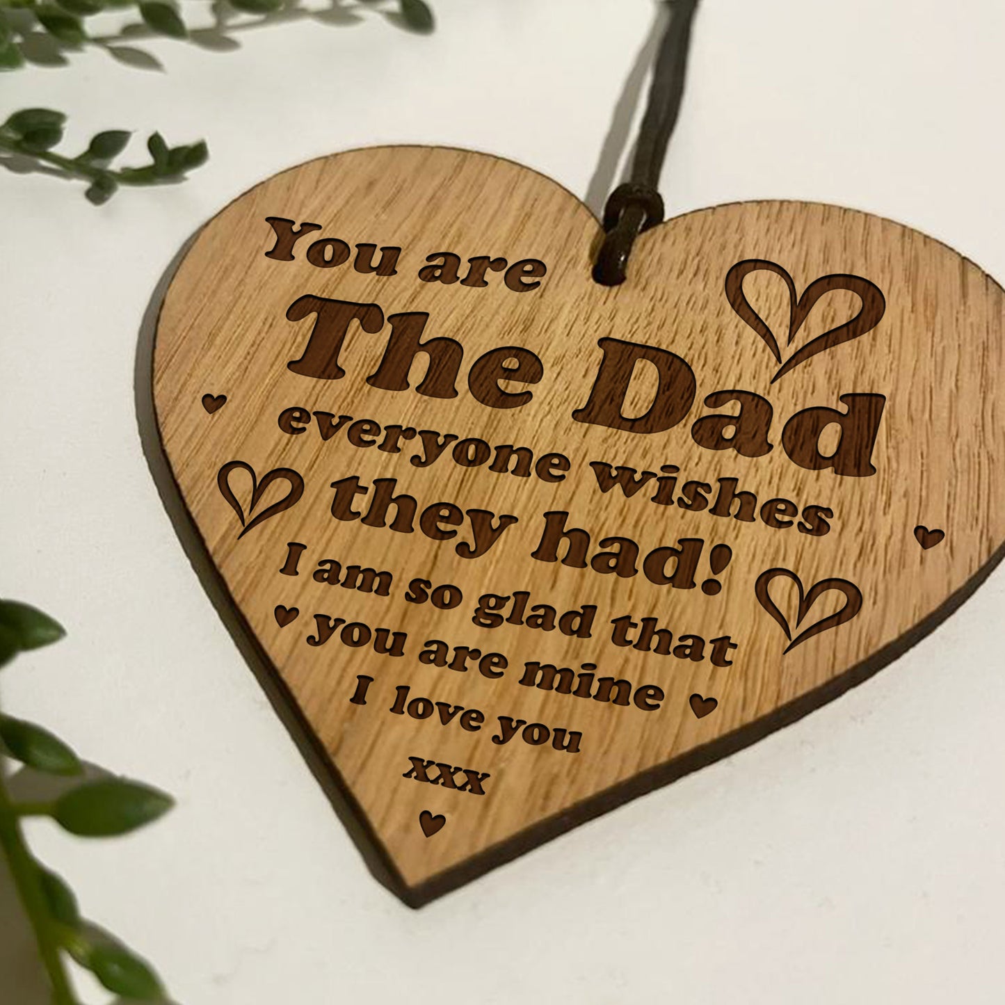 Dad Gift Engraved Heart Fathers Day Birthday Gift For Him