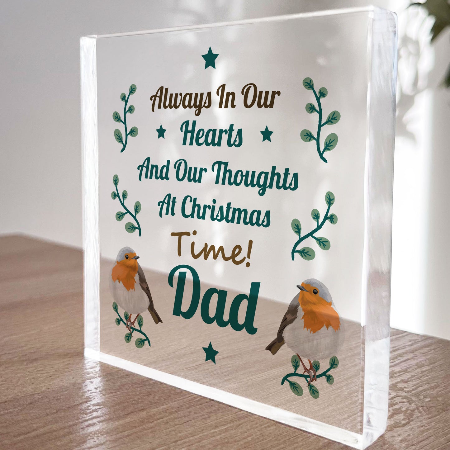 Memorial Christmas Plaque For Dad Keepsake Memorial Plaque