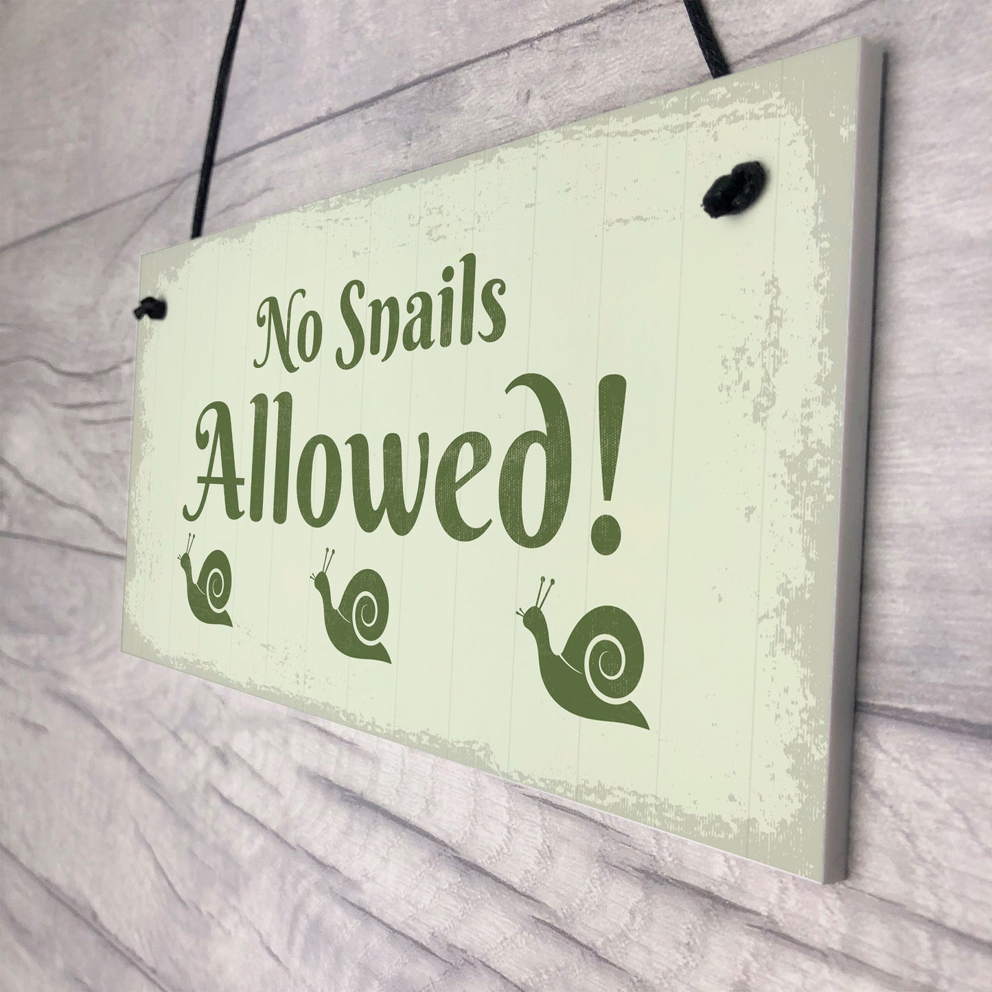 Funny Garden Sign Hanging Wall Door Plaque No Snails Allowed