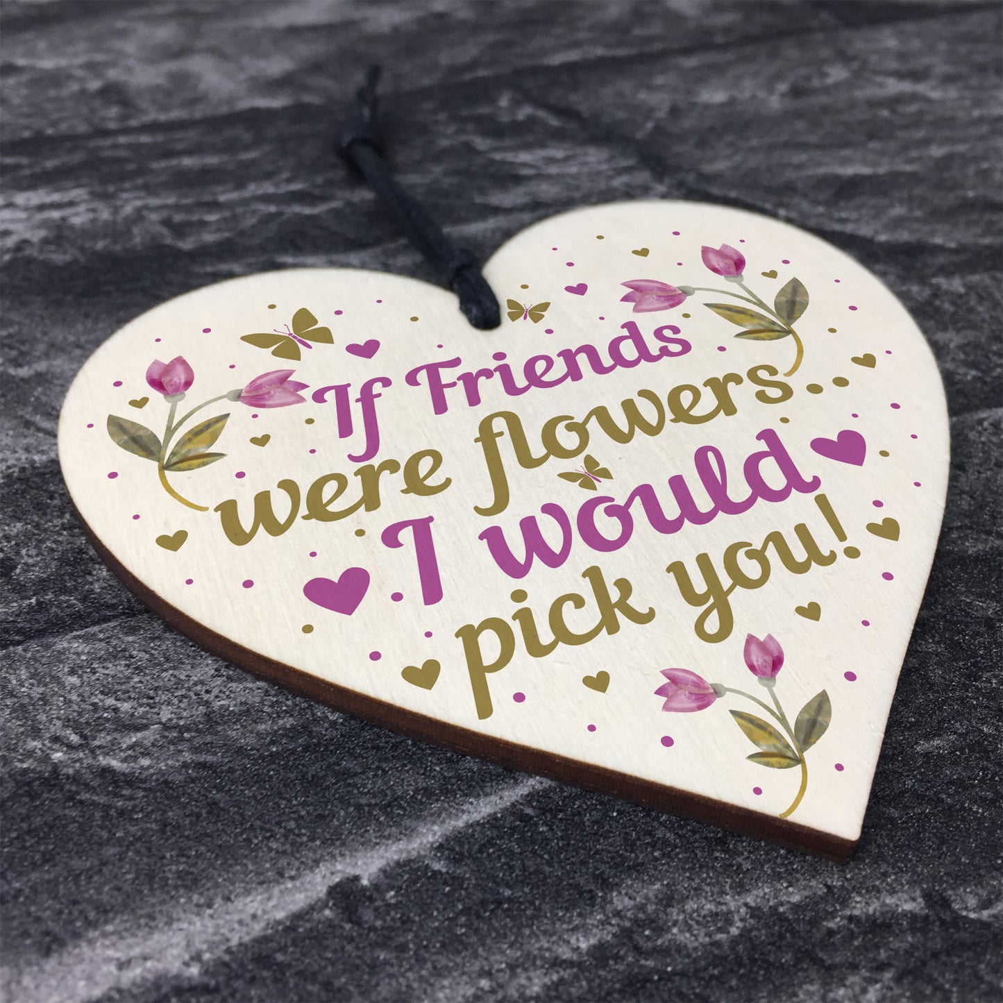 Best Friend Birthday Christmas Gifts For Women Wooden Heart