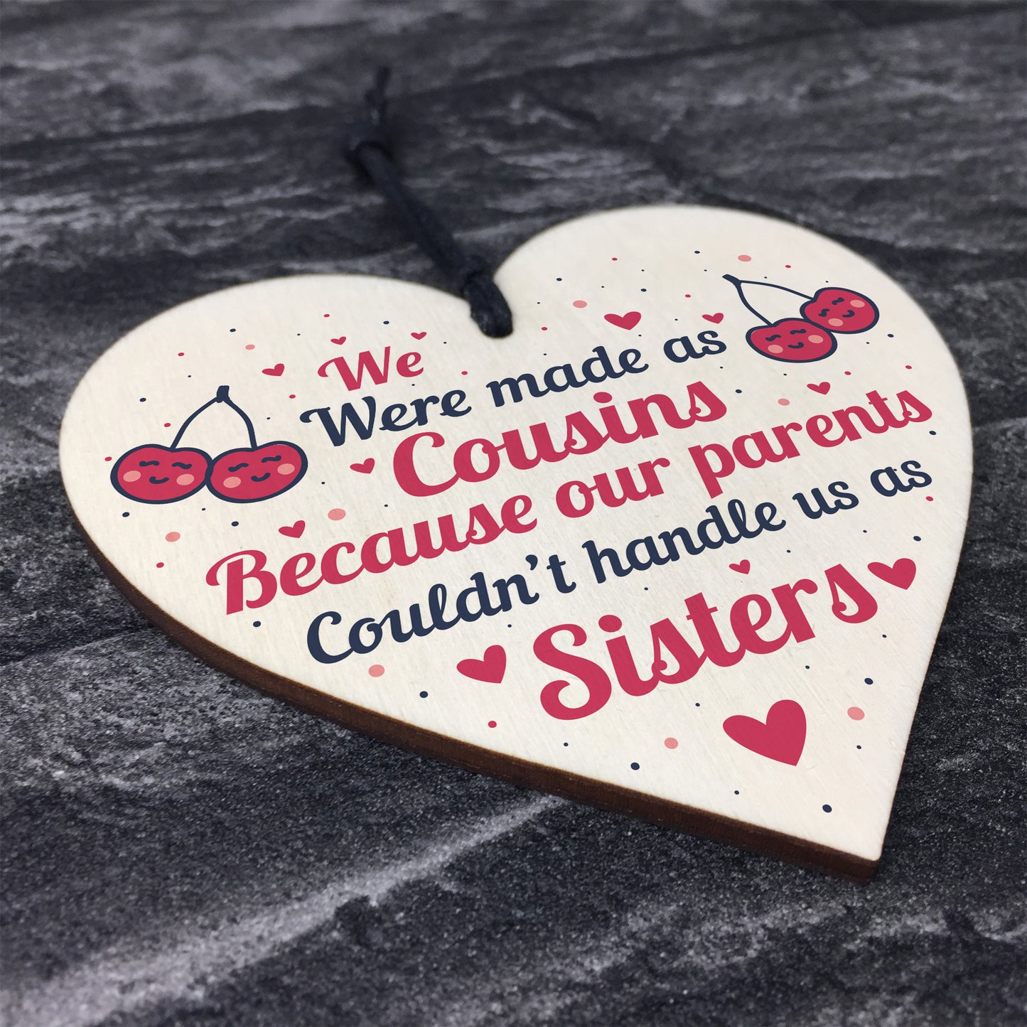 Funny Best COUSIN Sister Gift Heart Christmas Friendship Gift