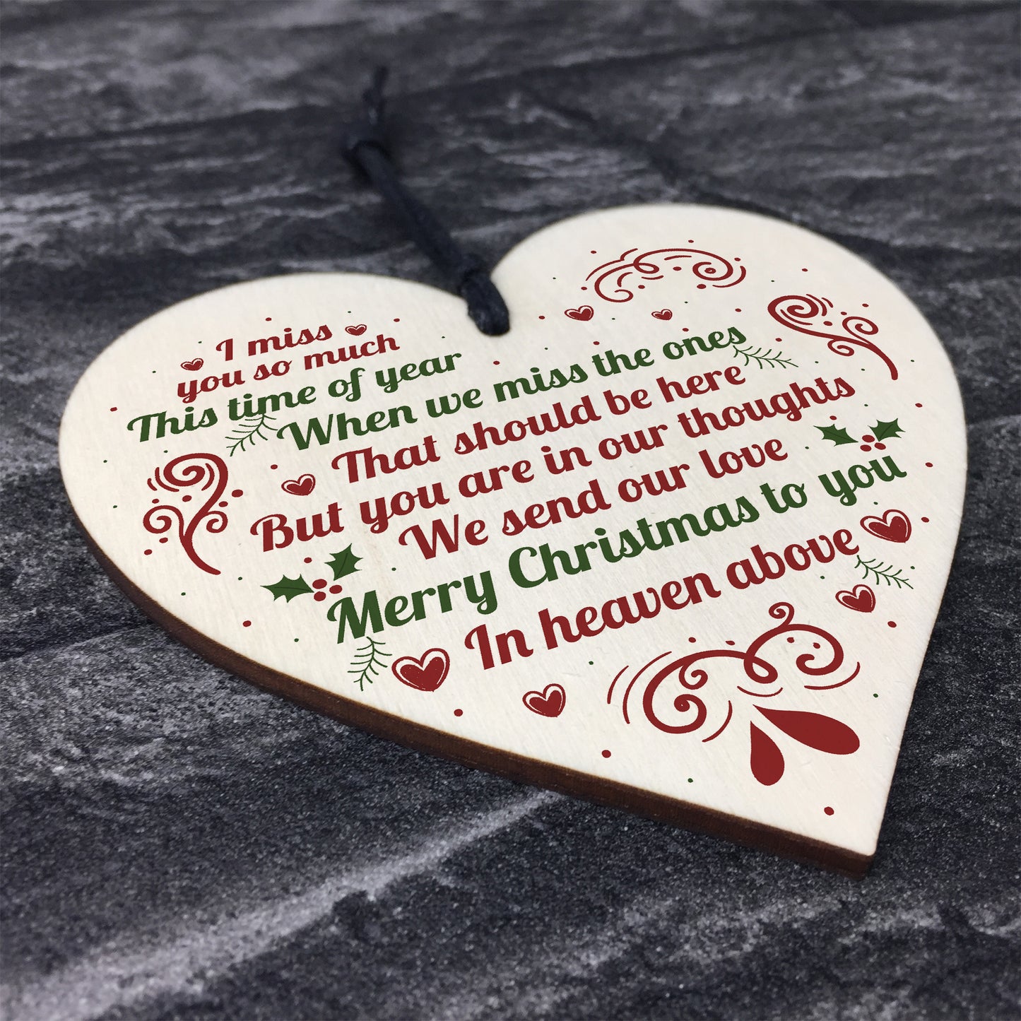 Christmas Gift Memorial Tree Hanging Decoration Mum Dad Sign