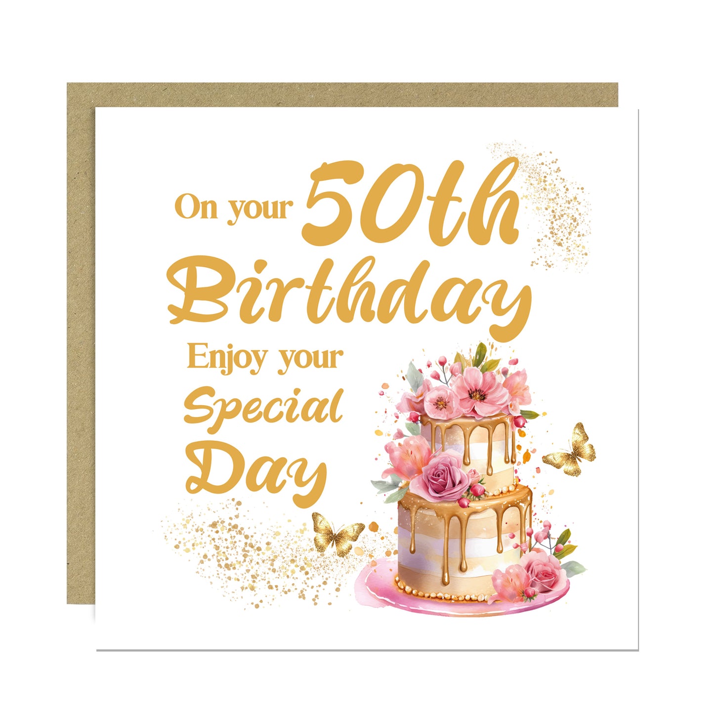 50th Birthday Greeting Card Milestone Age 50 Card For Female