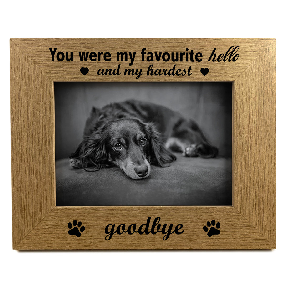 Memorial Photo Frame For Dog Puppy Pet 7x5 Wooden Picture Frame
