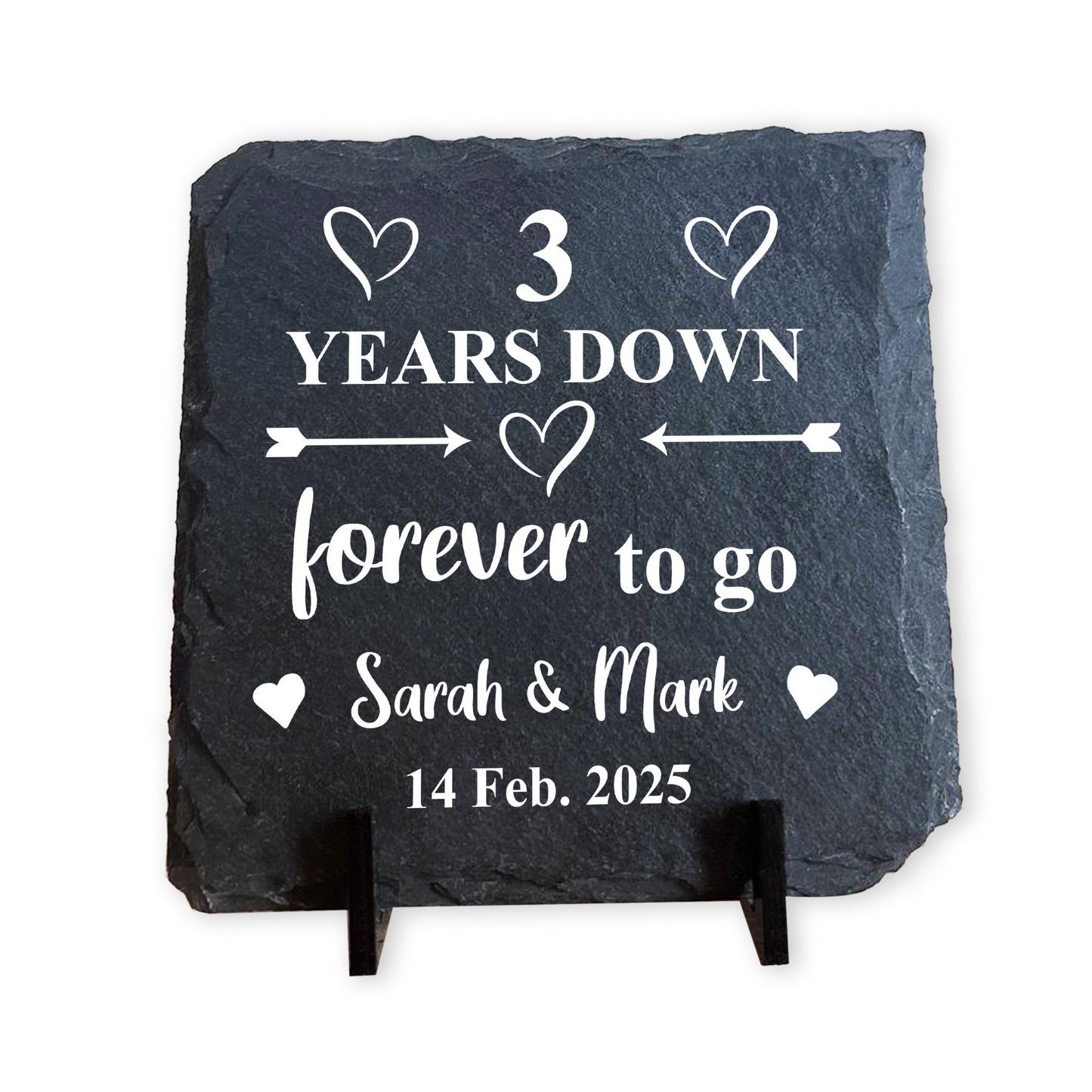 3rd Anniversary Gift For Husband Wife PERSONALISED 3 Years Down